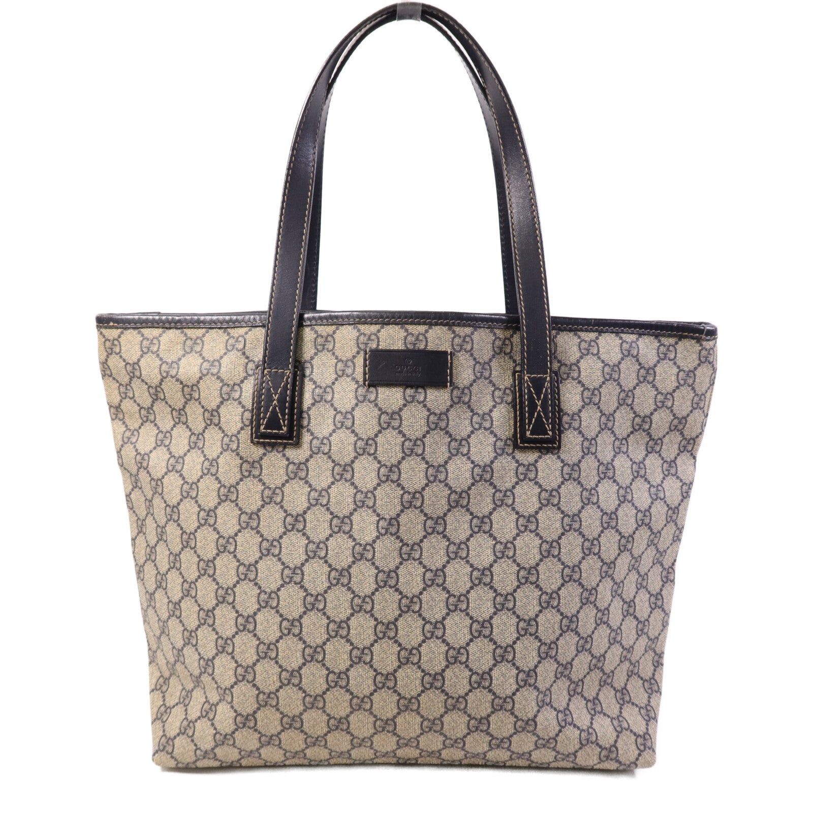 GUCCI 【激減優惠】塗層帆布Tote Bag銀扣手挽袋