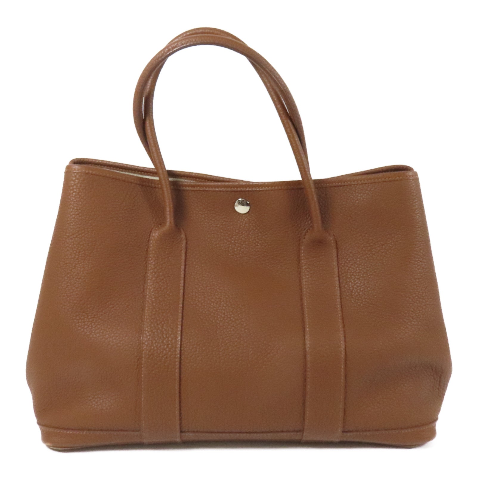 HERMES Negonda皮革Garden Party PM手挽袋Marron d'Inde