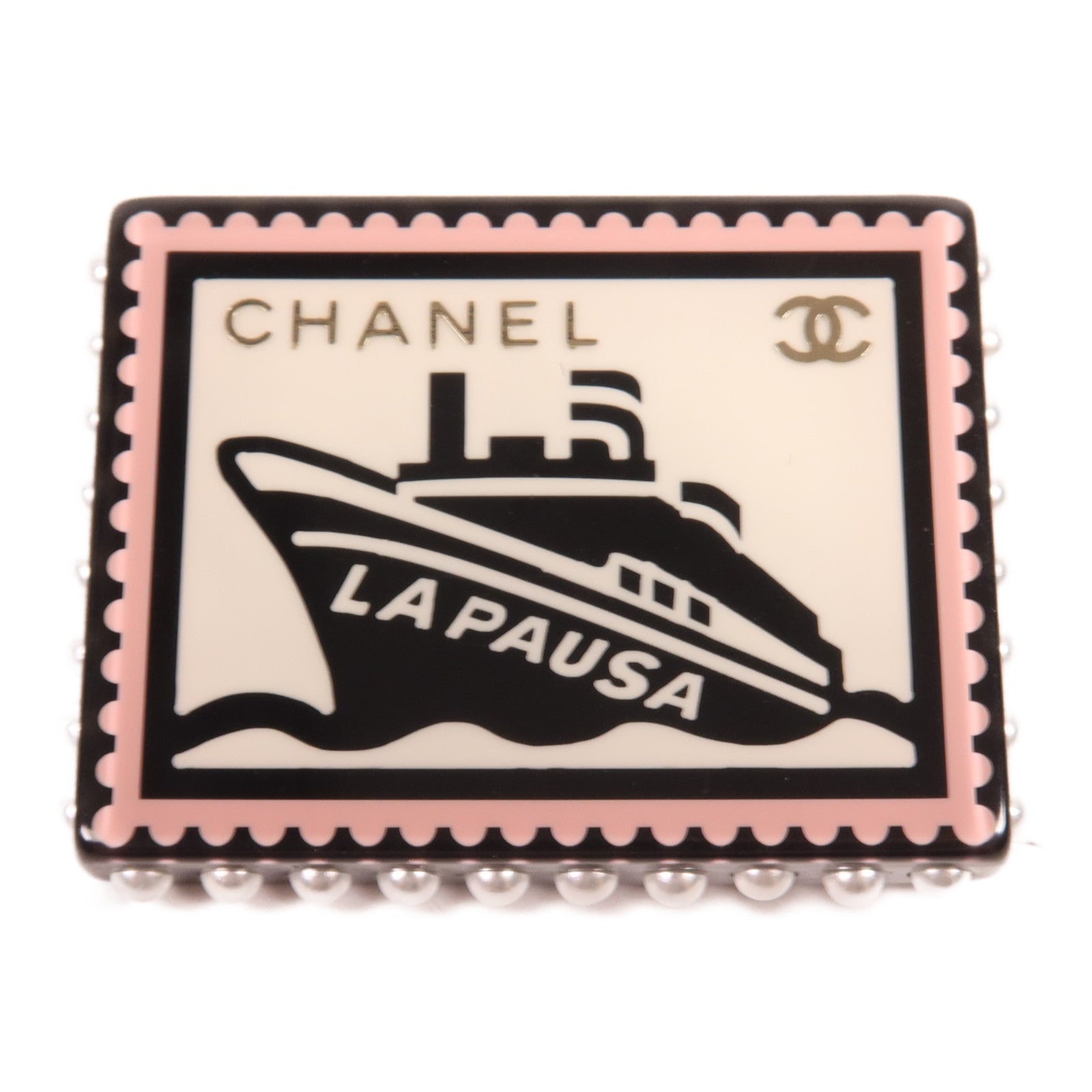 CHANEL PVC Brooch金扣胸針