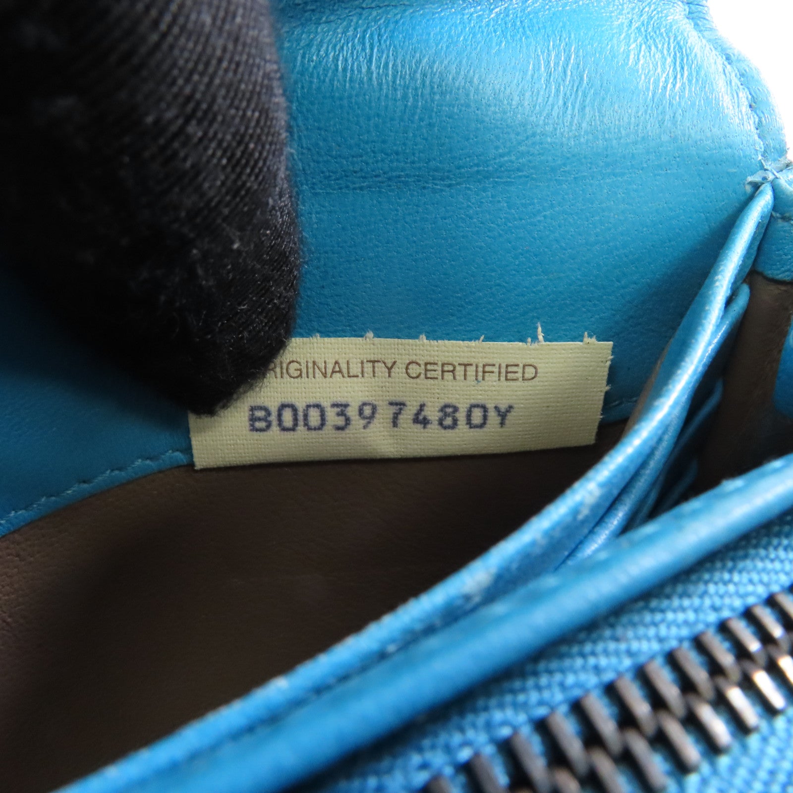 BOTTEGA VENETA 【激減優惠】皮革Long Wallet長錢包綠松石色