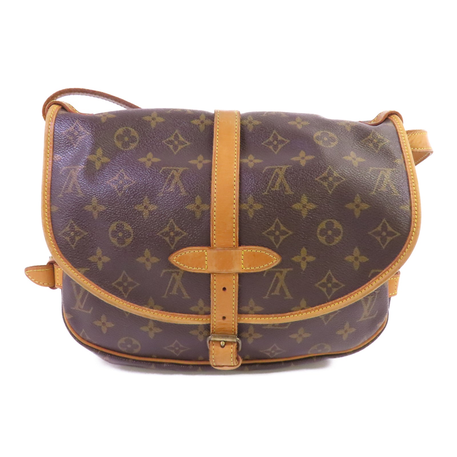 LOUIS VUITTON Monogram Saumur 30金扣肩背袋
