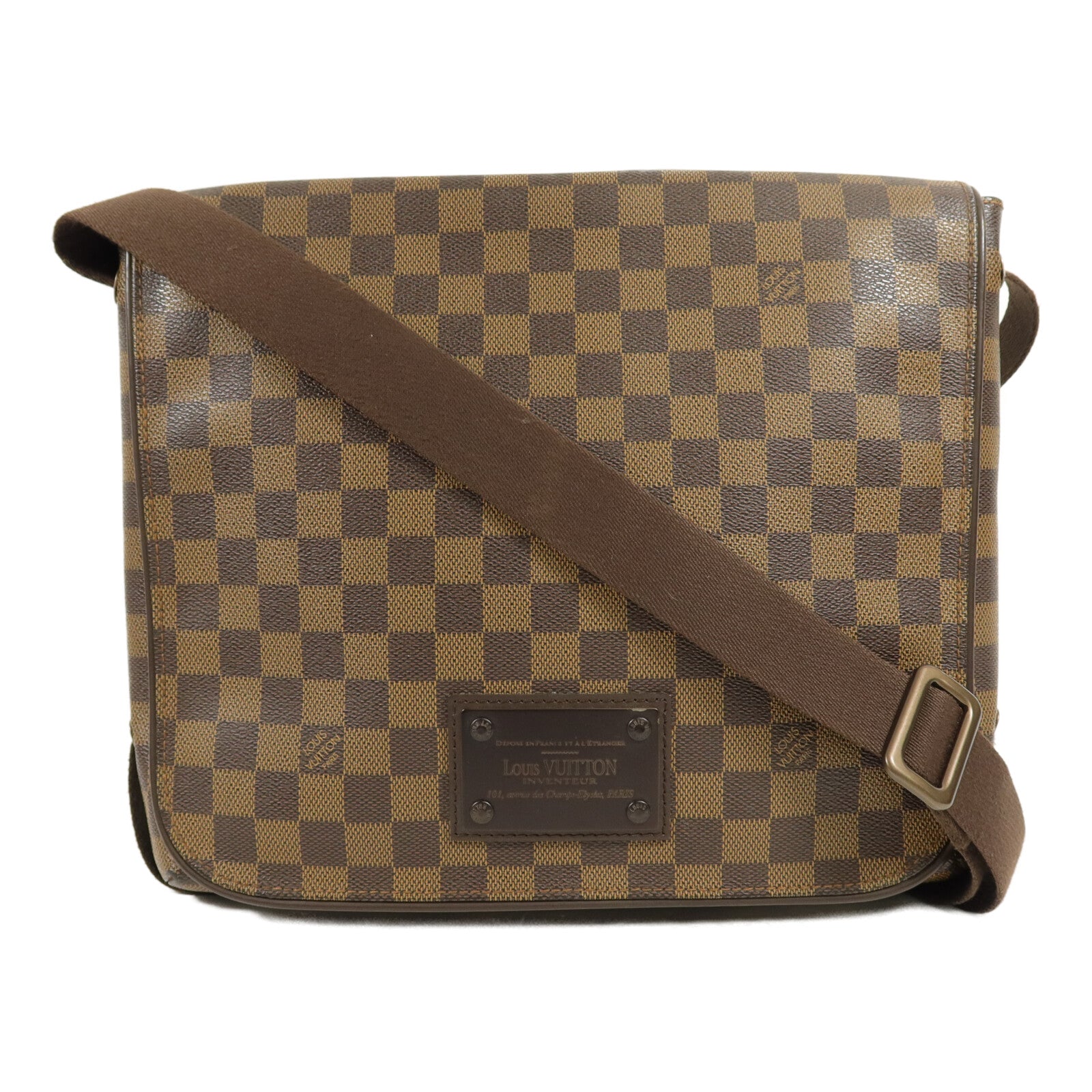 LOUIS VUITTON Damier Ebene Brooklyn MM肩背袋