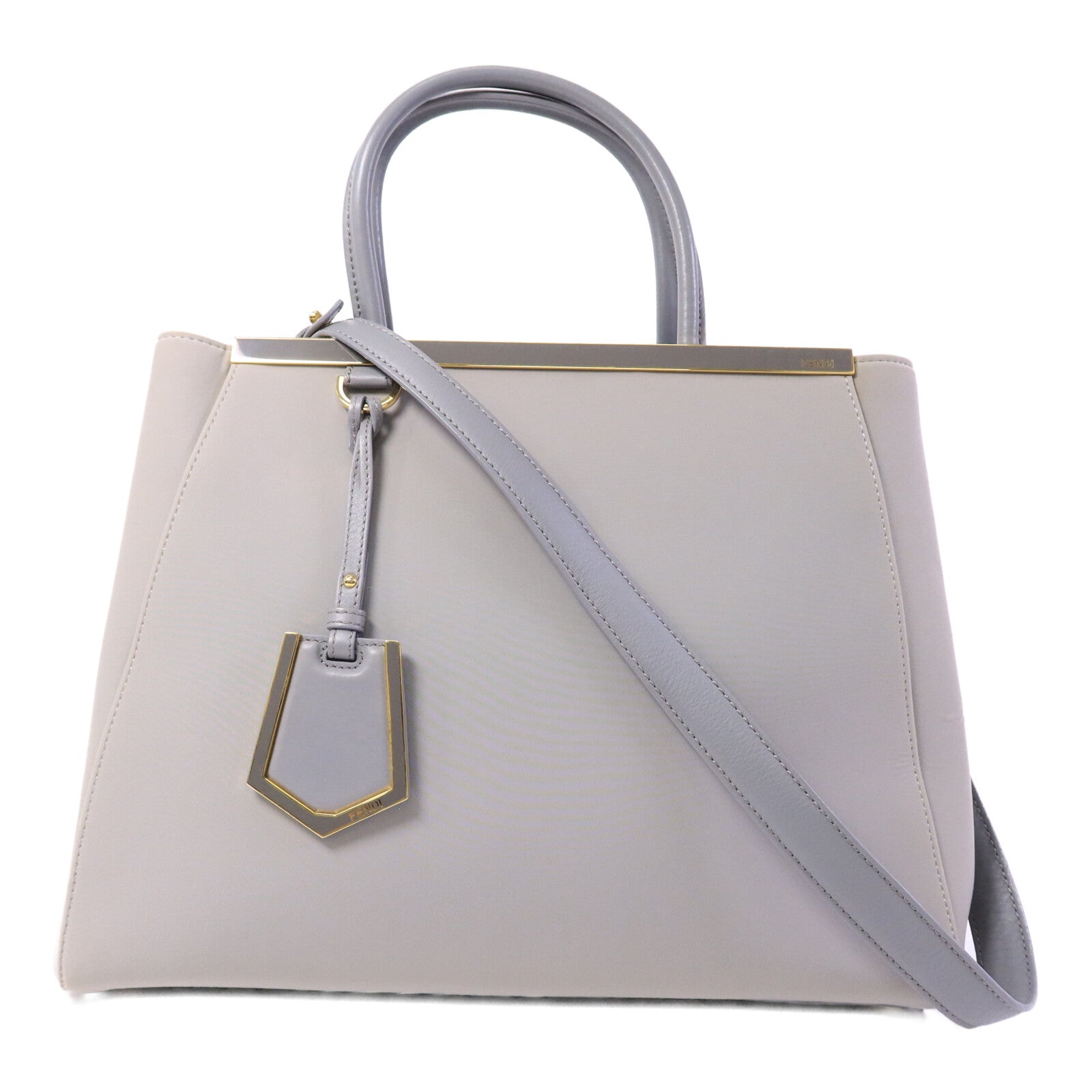 FENDI 帆布Hand Bag金扣手挽肩背兩用袋