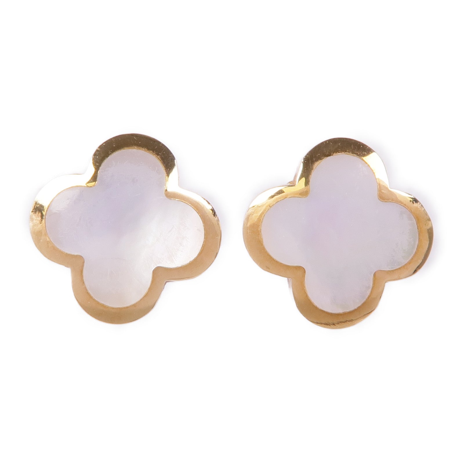 Van Cleef & Arpels 18K黃金Pure Alhambra Earrings耳環
