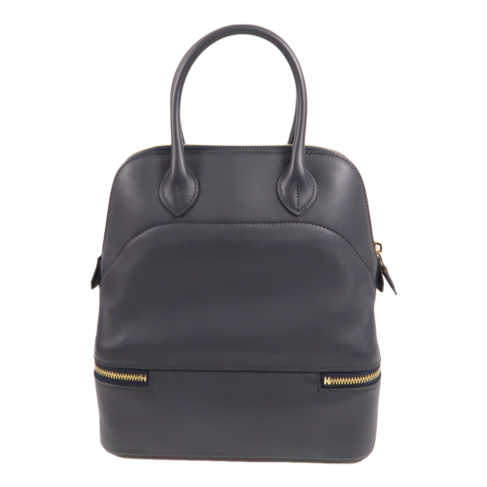 HERMES Swift皮革Bolide Secret手挽袋Blue Indigo