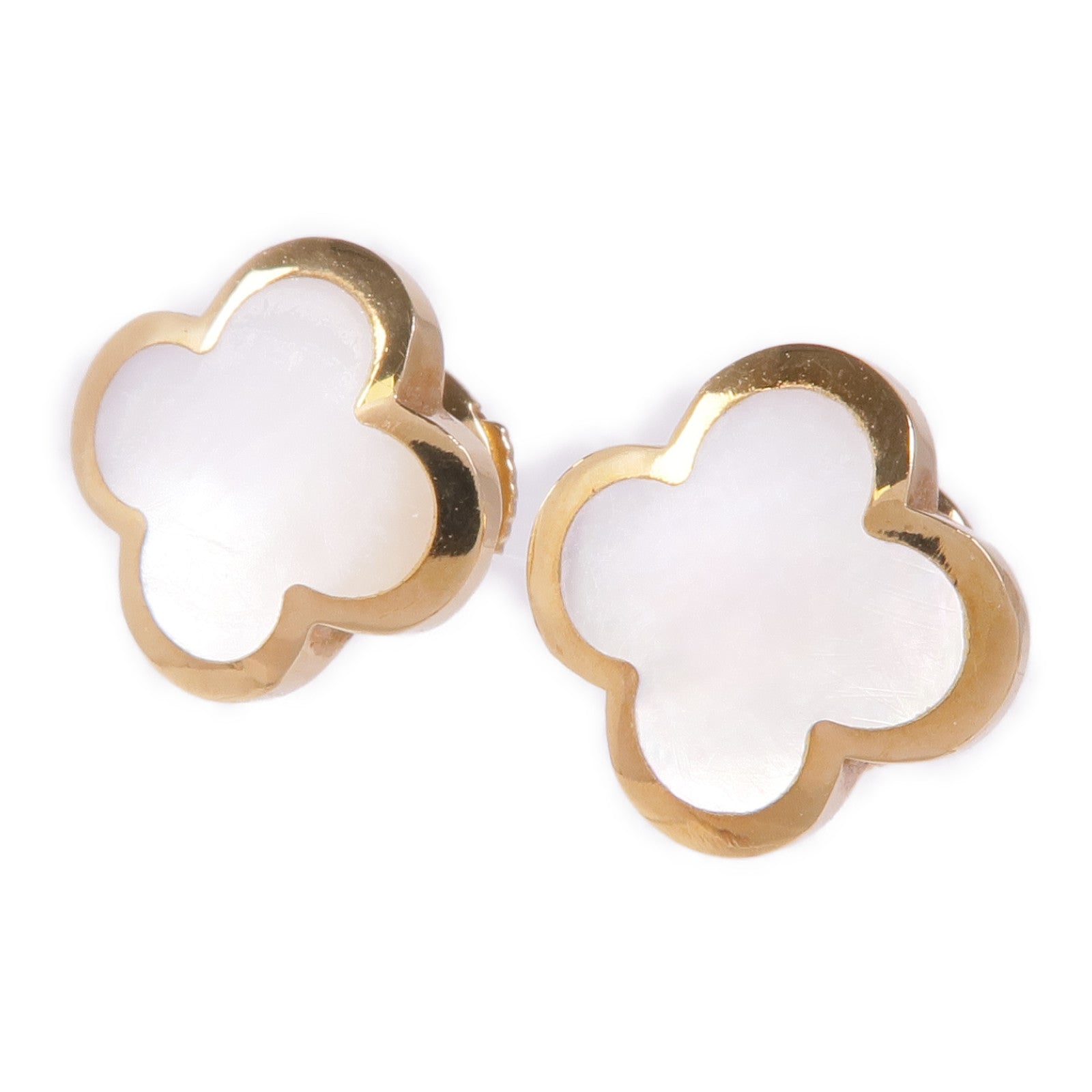 Van Cleef & Arpels 18K黃金Pure Alhambra Earrings耳環