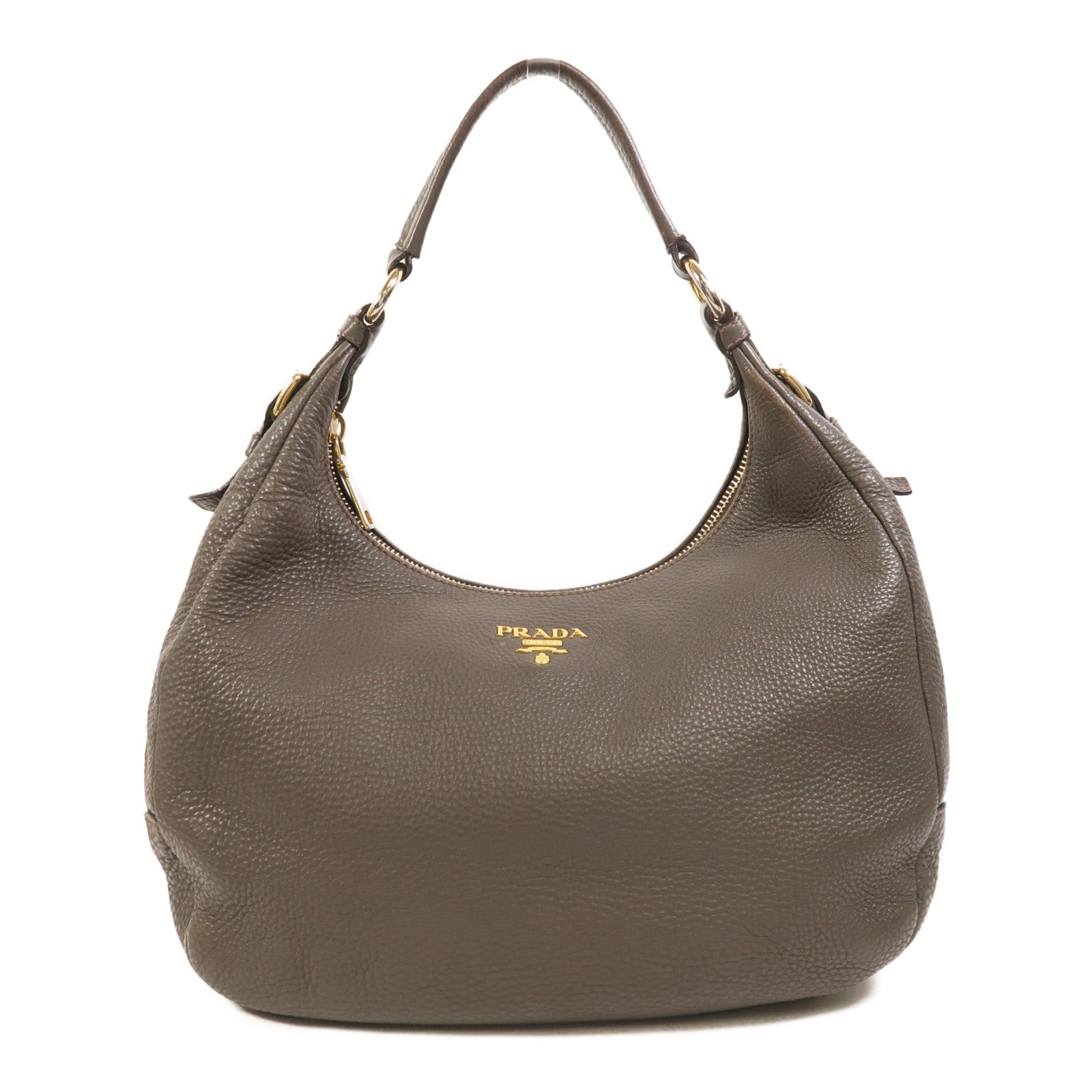 PRADA 【激減優惠】牛皮皮革Shoulder Bag金扣肩背袋