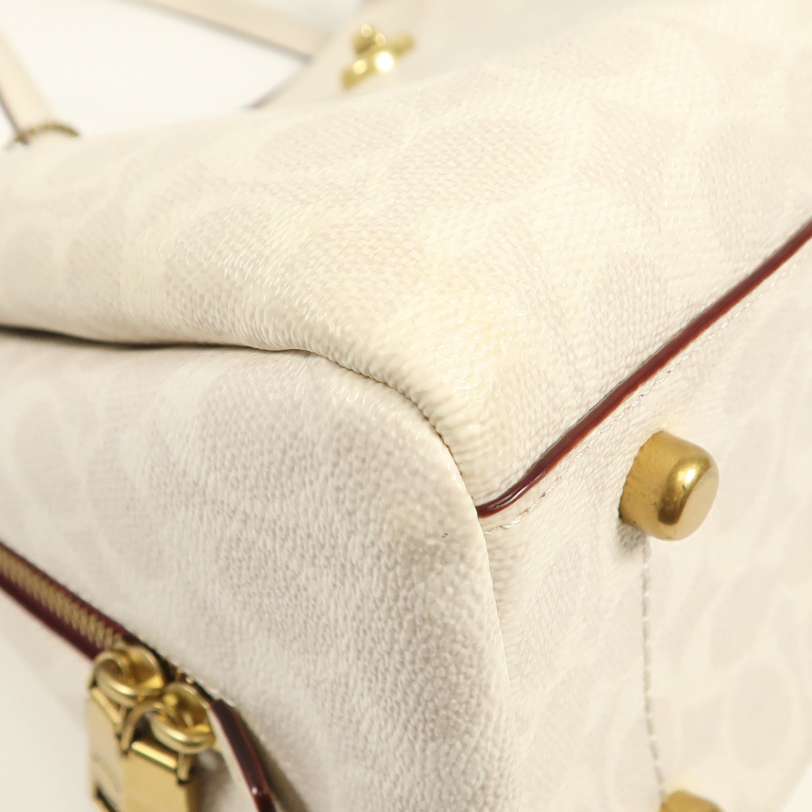 COACH 塗層帆布Shoulder Bag金扣肩背袋