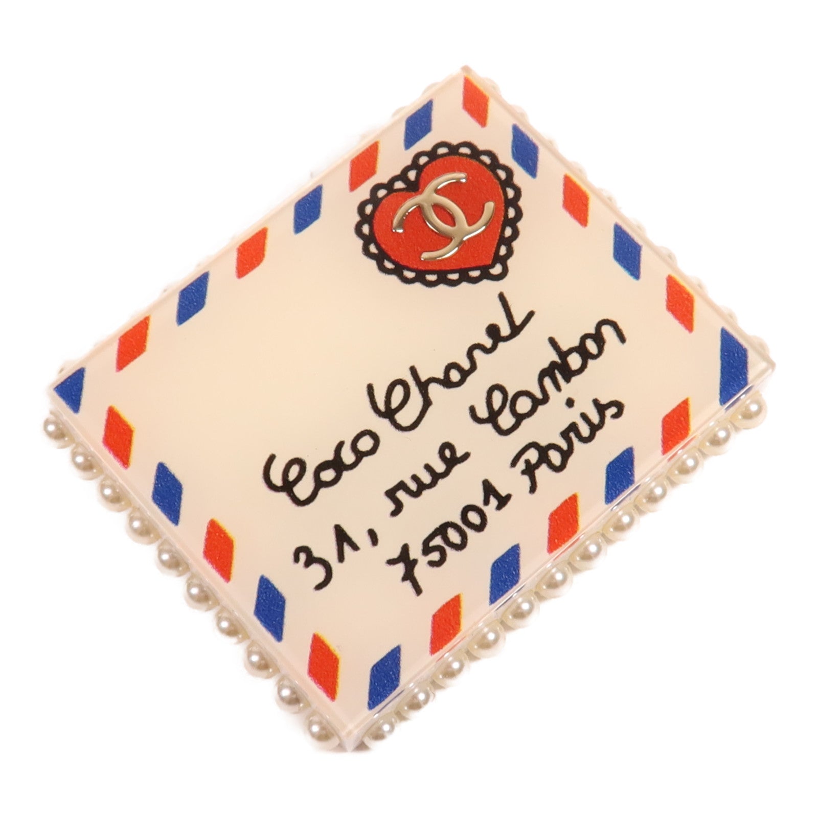 CHANEL PVC Brooch金扣胸針