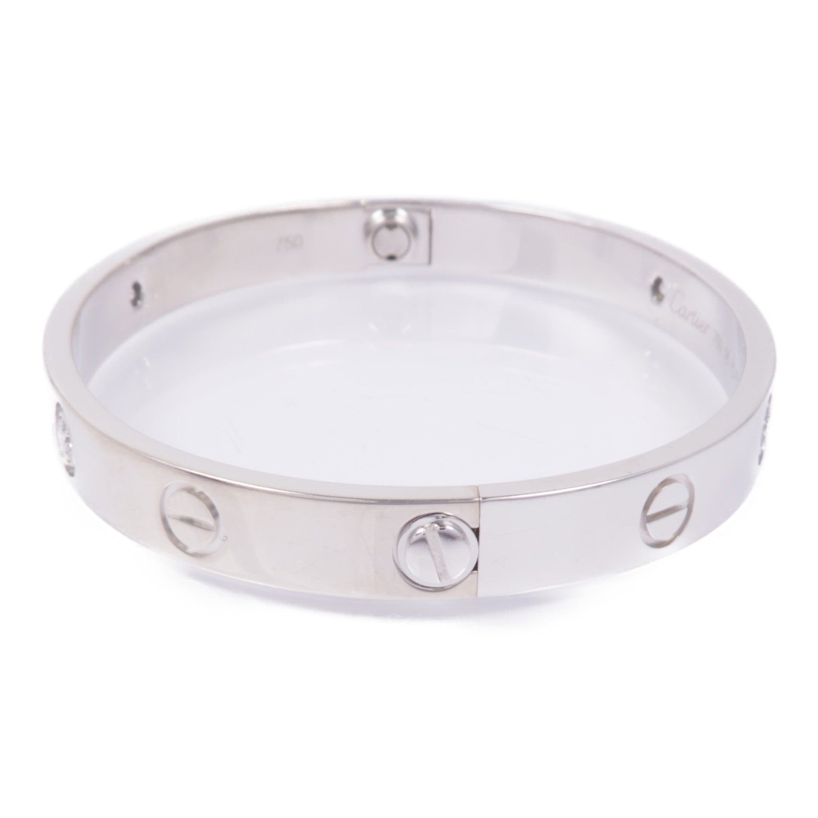CARTIER 18K白金Love Bracelet 4P Diamond鑽石手鐲Cartier#16