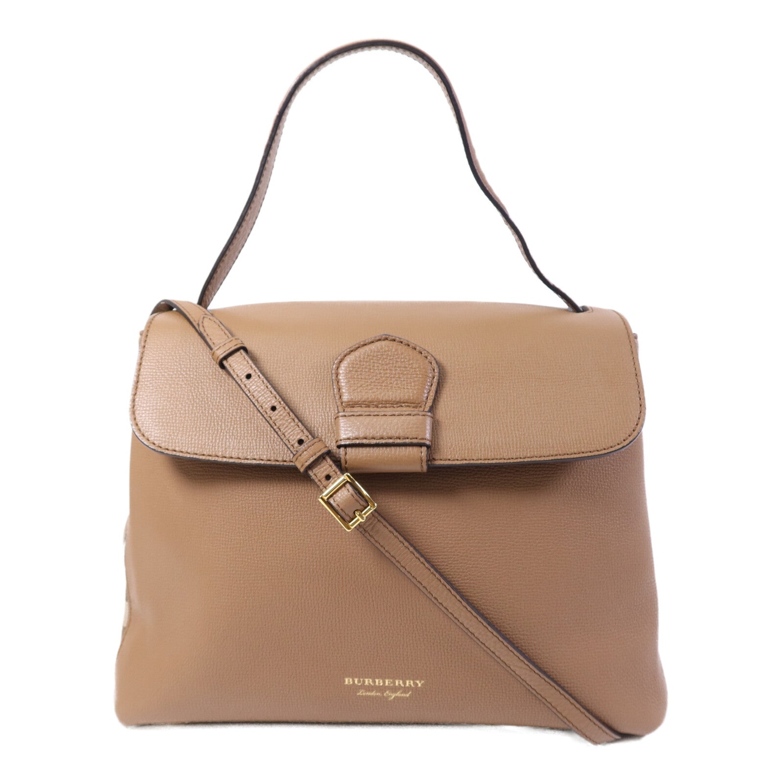 BURBERRY 牛皮皮革2 Way Shoulder Bag金扣手挽肩背兩用袋