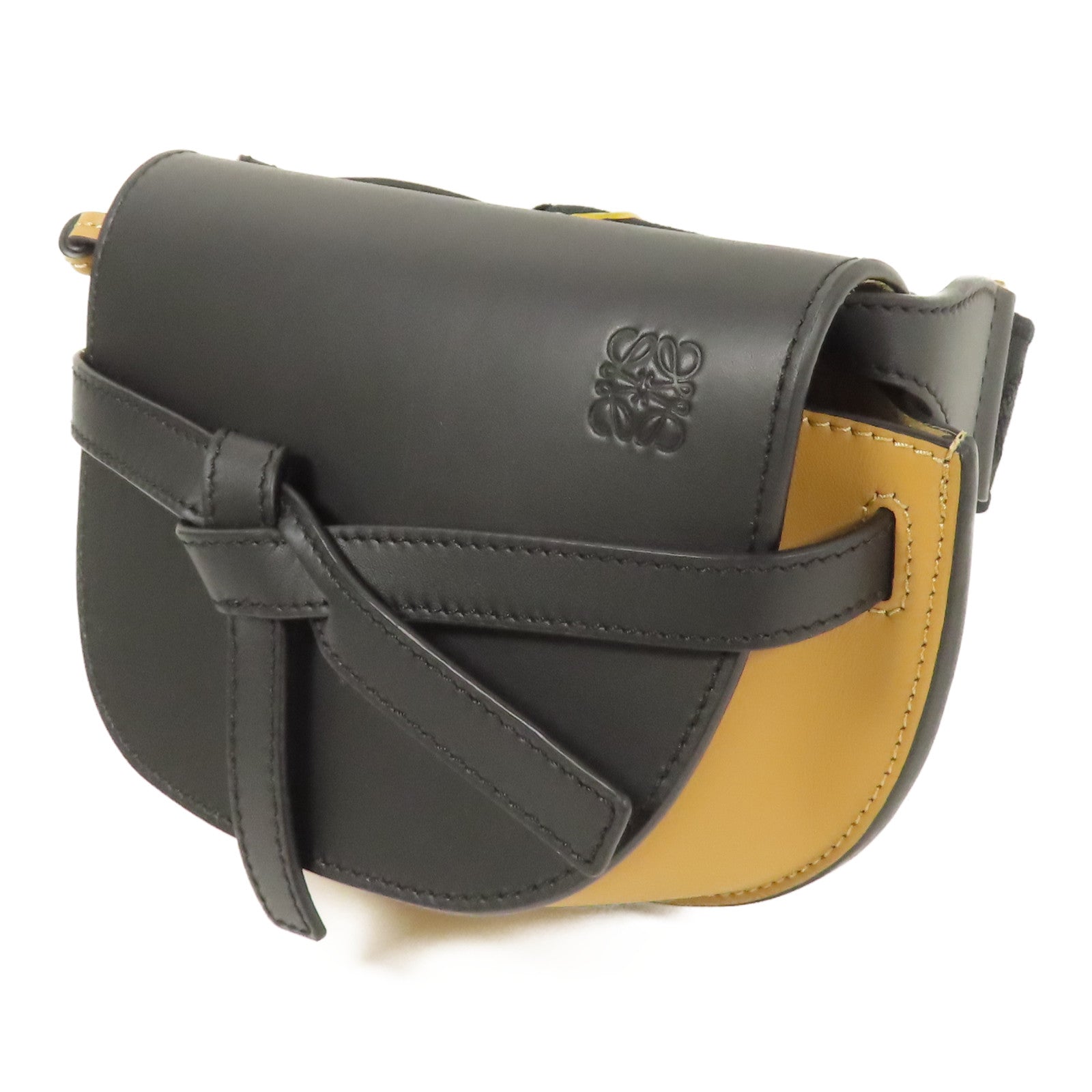 LOEWE 牛皮皮革Mini Gate金扣肩背袋