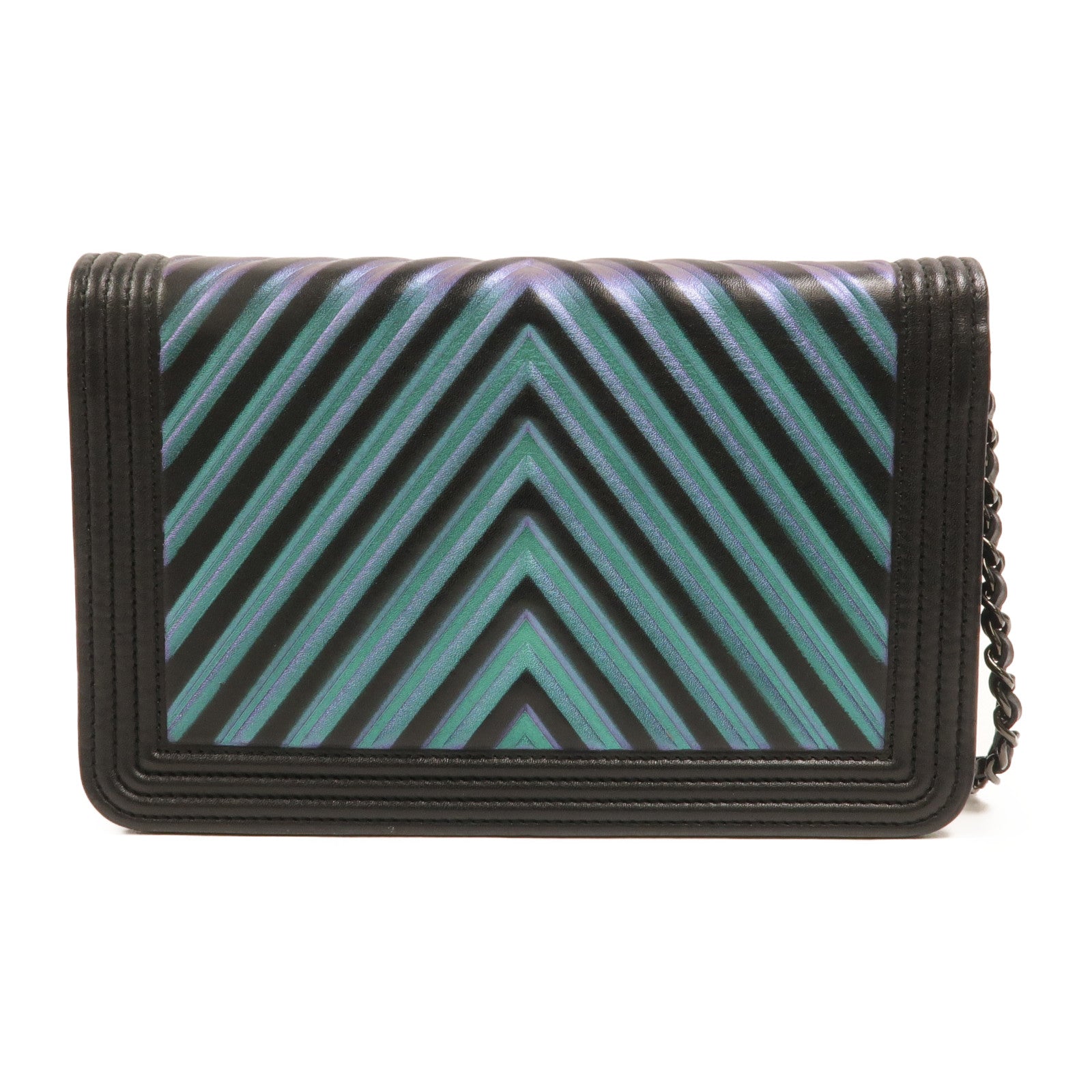 CHANEL 牛皮皮革WOC Wallet On Chain鏈帶肩背袋
