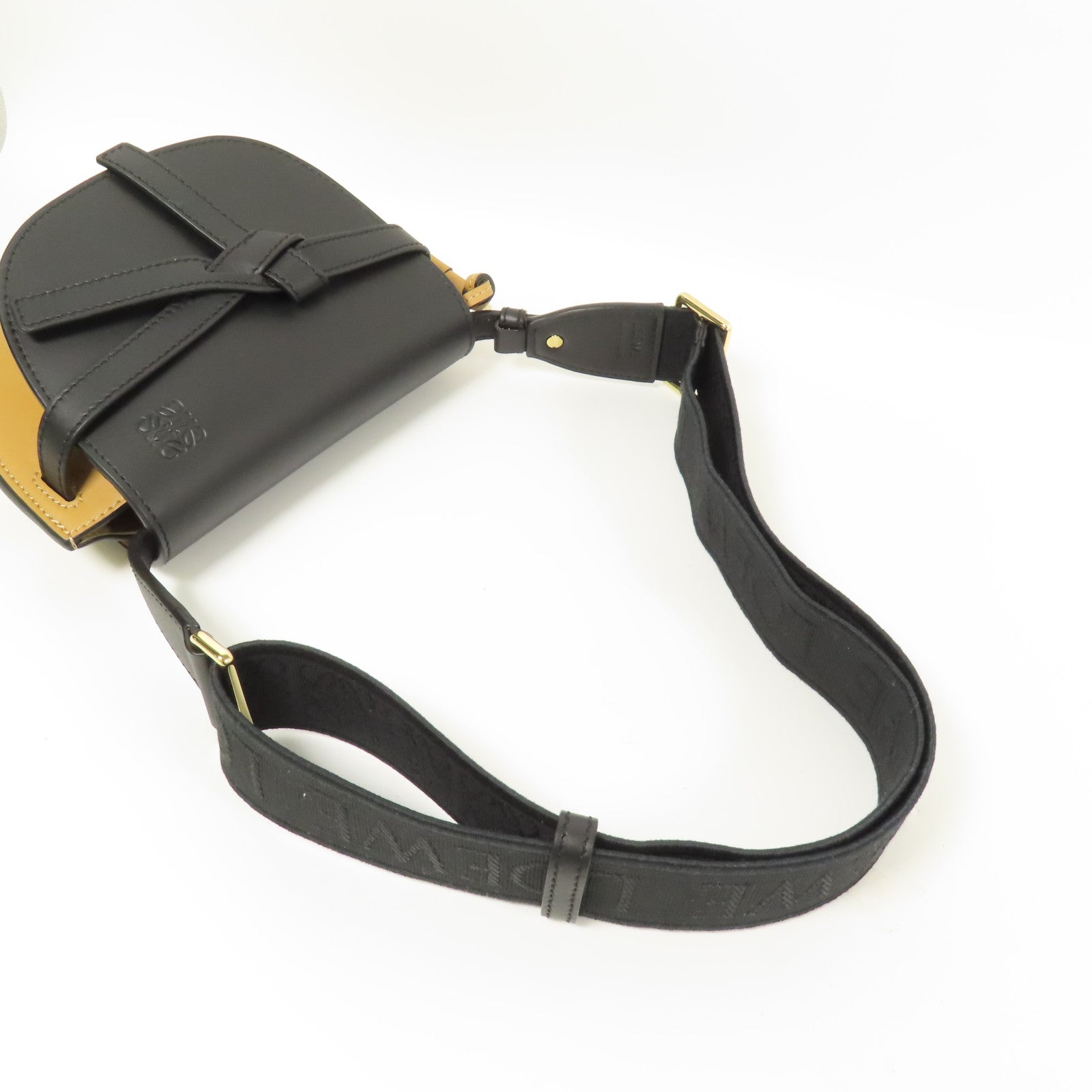 LOEWE 牛皮皮革Mini Gate金扣肩背袋