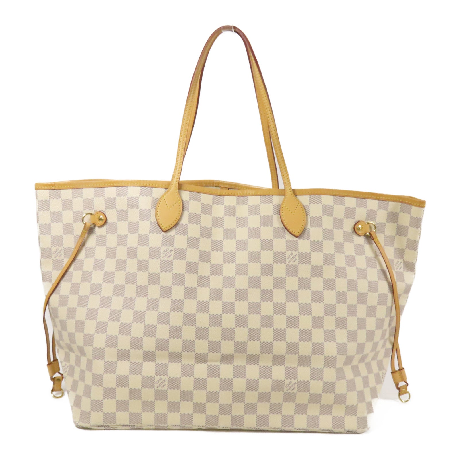 LOUIS VUITTON Damier Azur Neverfull GM金扣肩背袋
