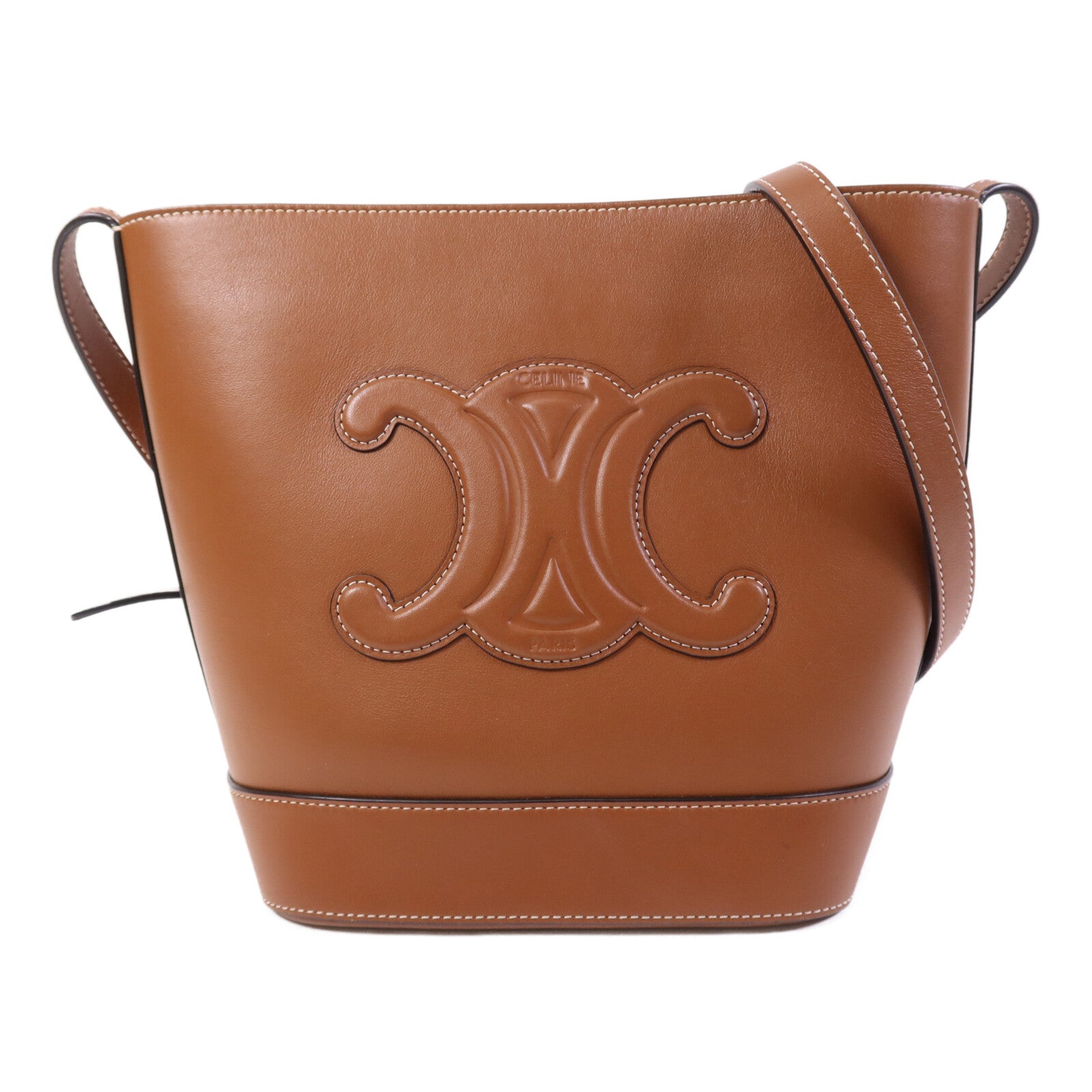 CELINE 【激減優惠】牛皮皮革Small Basket金扣肩背袋
