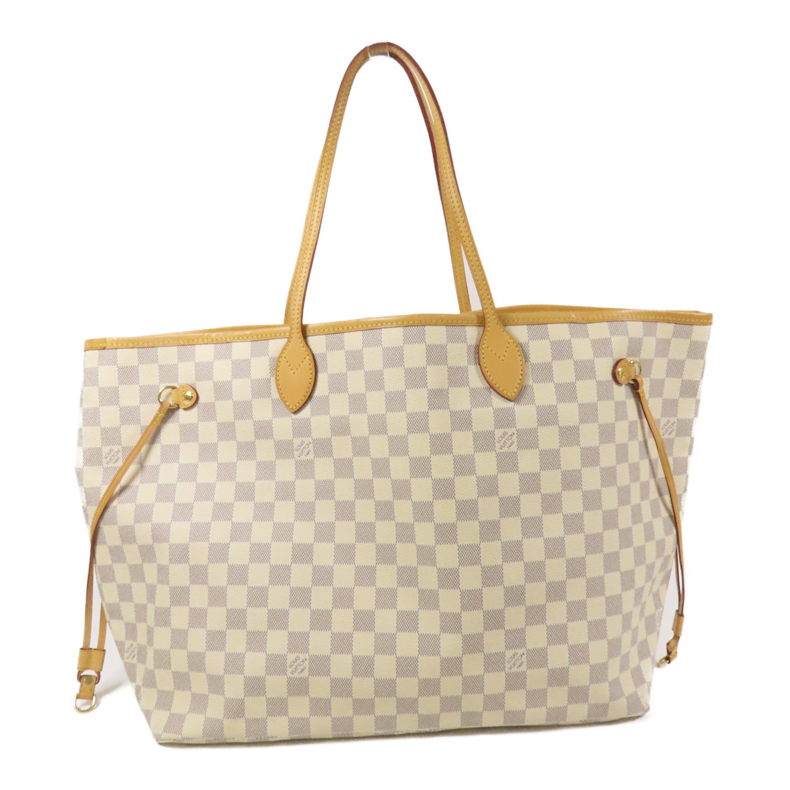 LOUIS VUITTON Damier Azur Neverfull GM金扣肩背袋