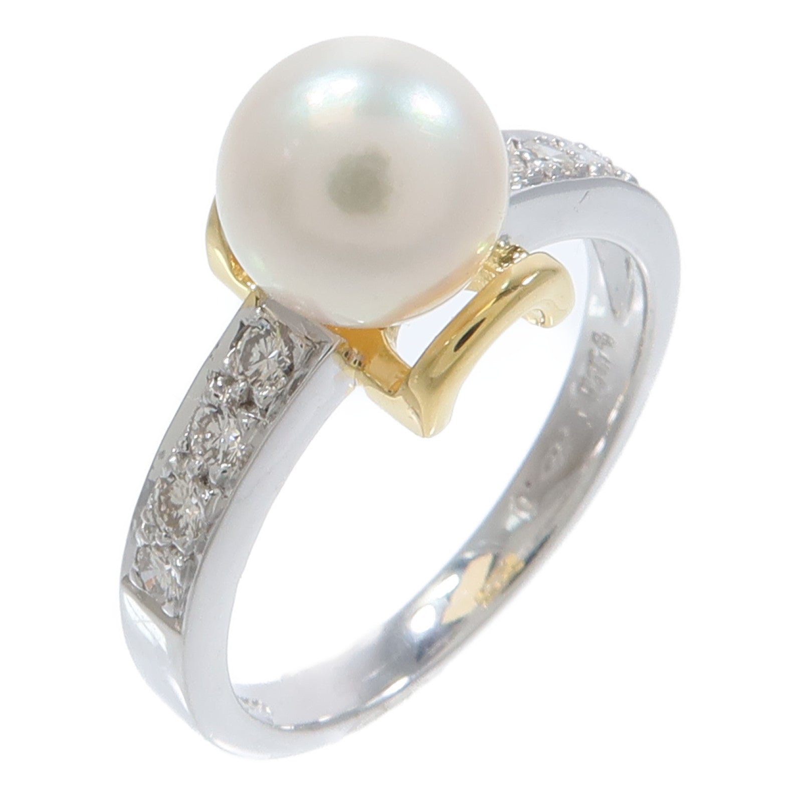 JEWELRY 18K白金Pearl Ring珍珠戒指
