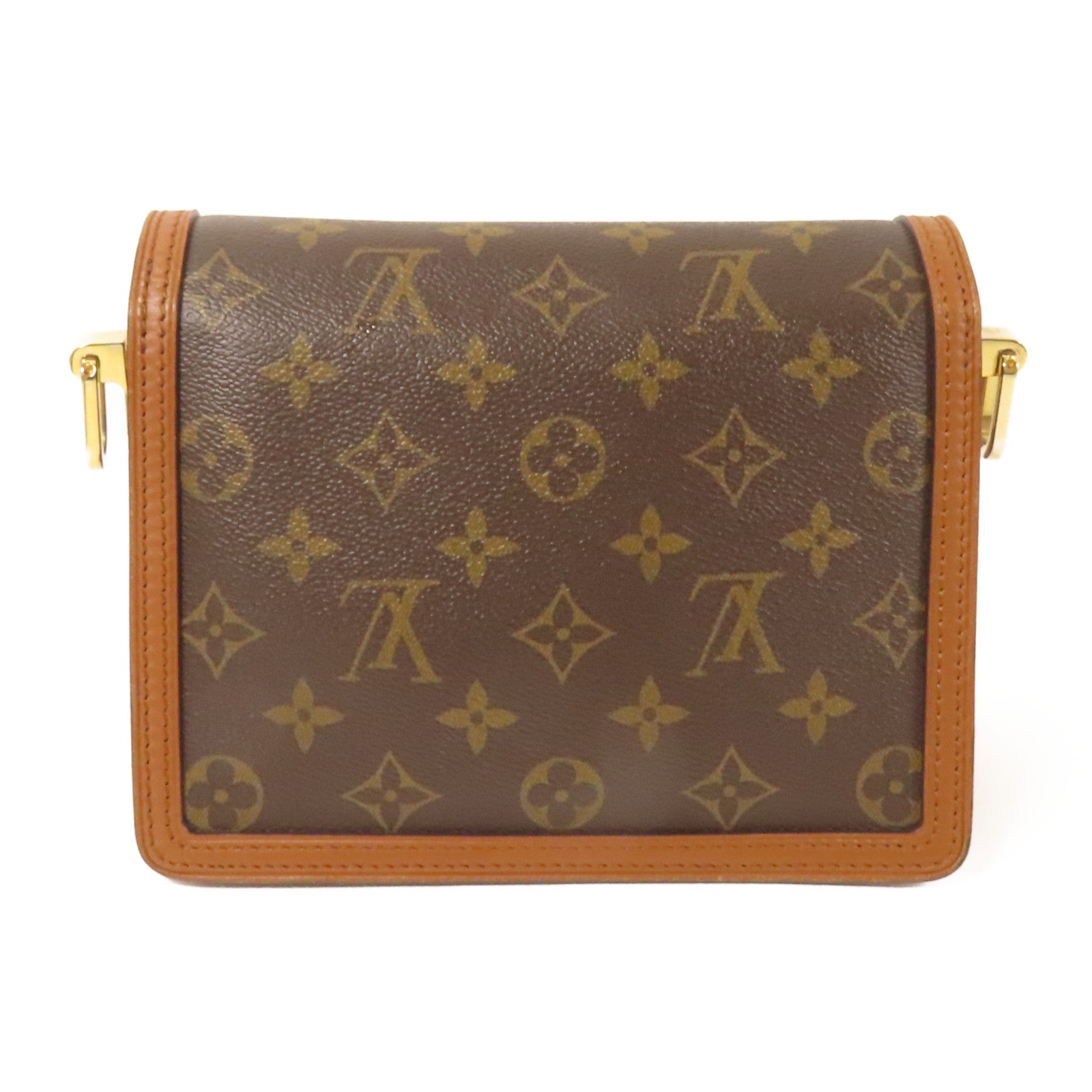 LOUIS VUITTON Monogram Reverse Mini Dauphine金扣肩背袋