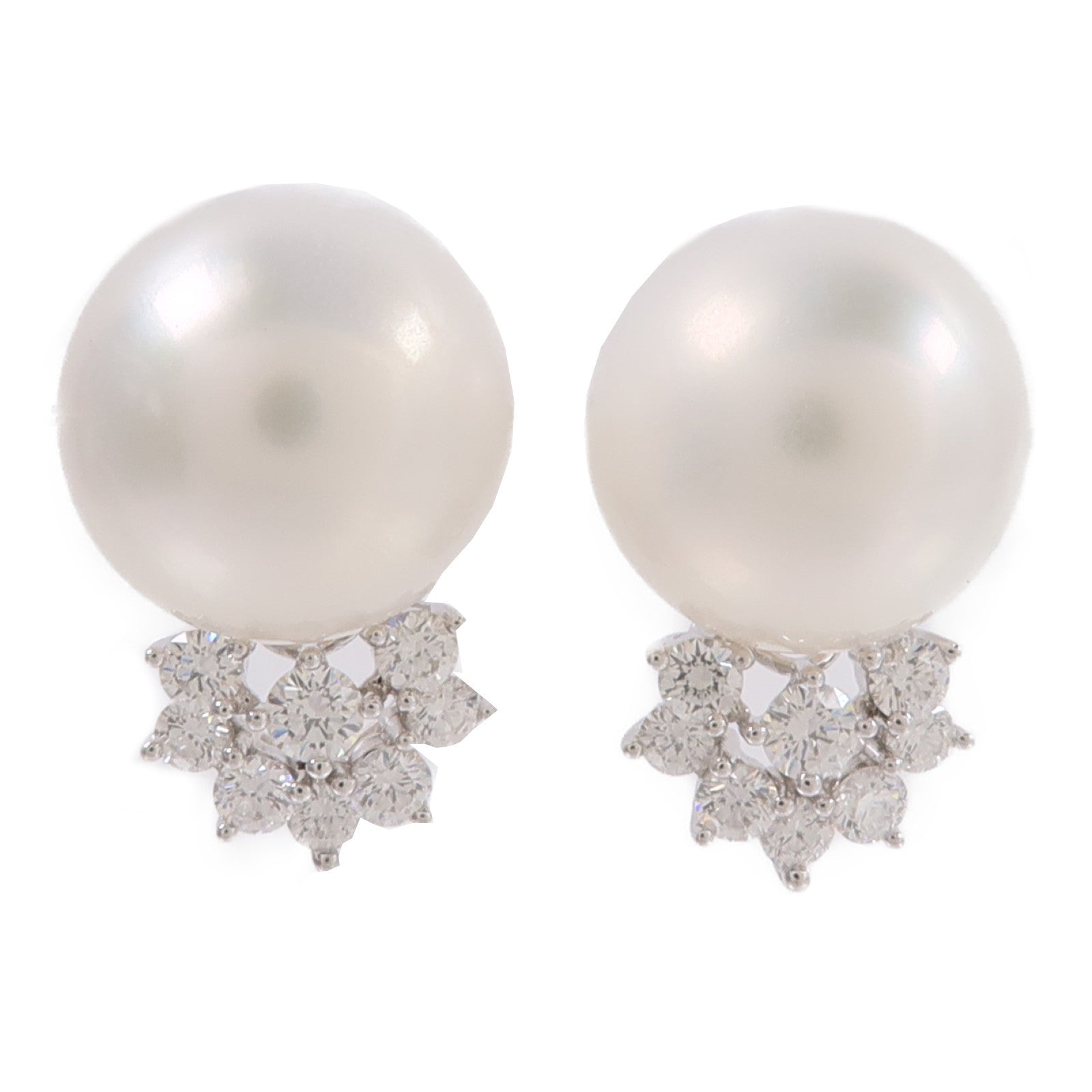 JEWELRY 18K白金Pearl Diamond Earring珍珠/鑽石耳環