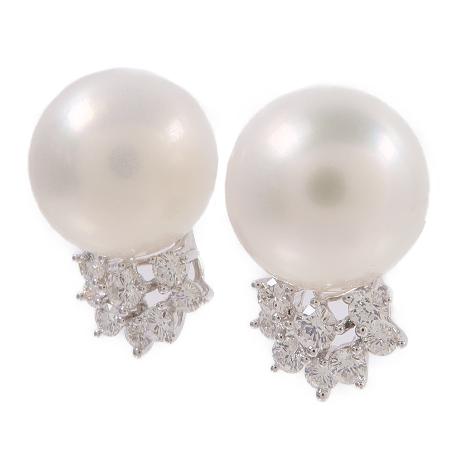 JEWELRY 18K白金Pearl Diamond Earring珍珠/鑽石耳環
