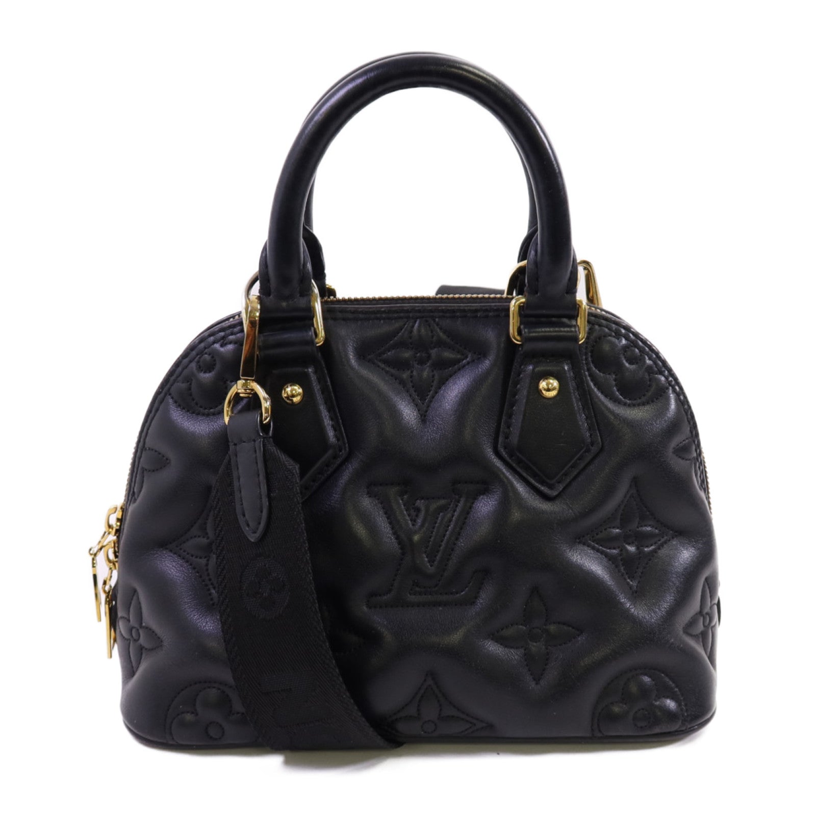 LOUIS VUITTON Bubblegram皮革Alma BB金扣手挽肩背兩用袋