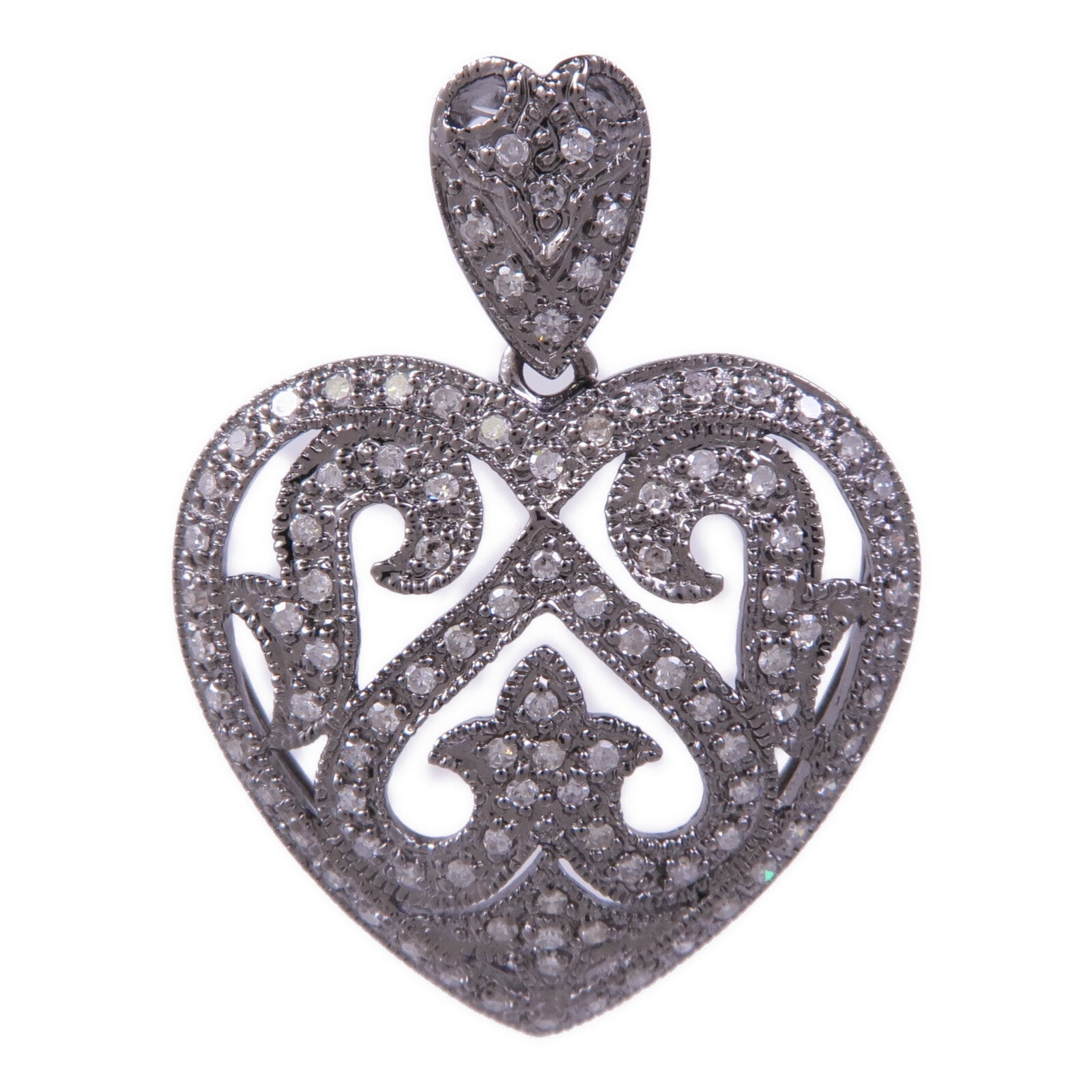 JEWELRY 18K白金Diamond Pendant Top鑽石吊墜