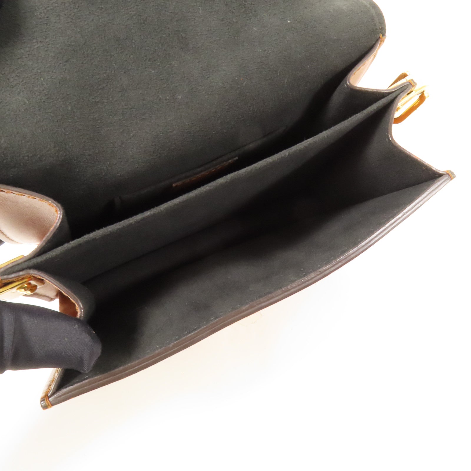 LOUIS VUITTON Monogram Reverse Mini Dauphine金扣肩背袋