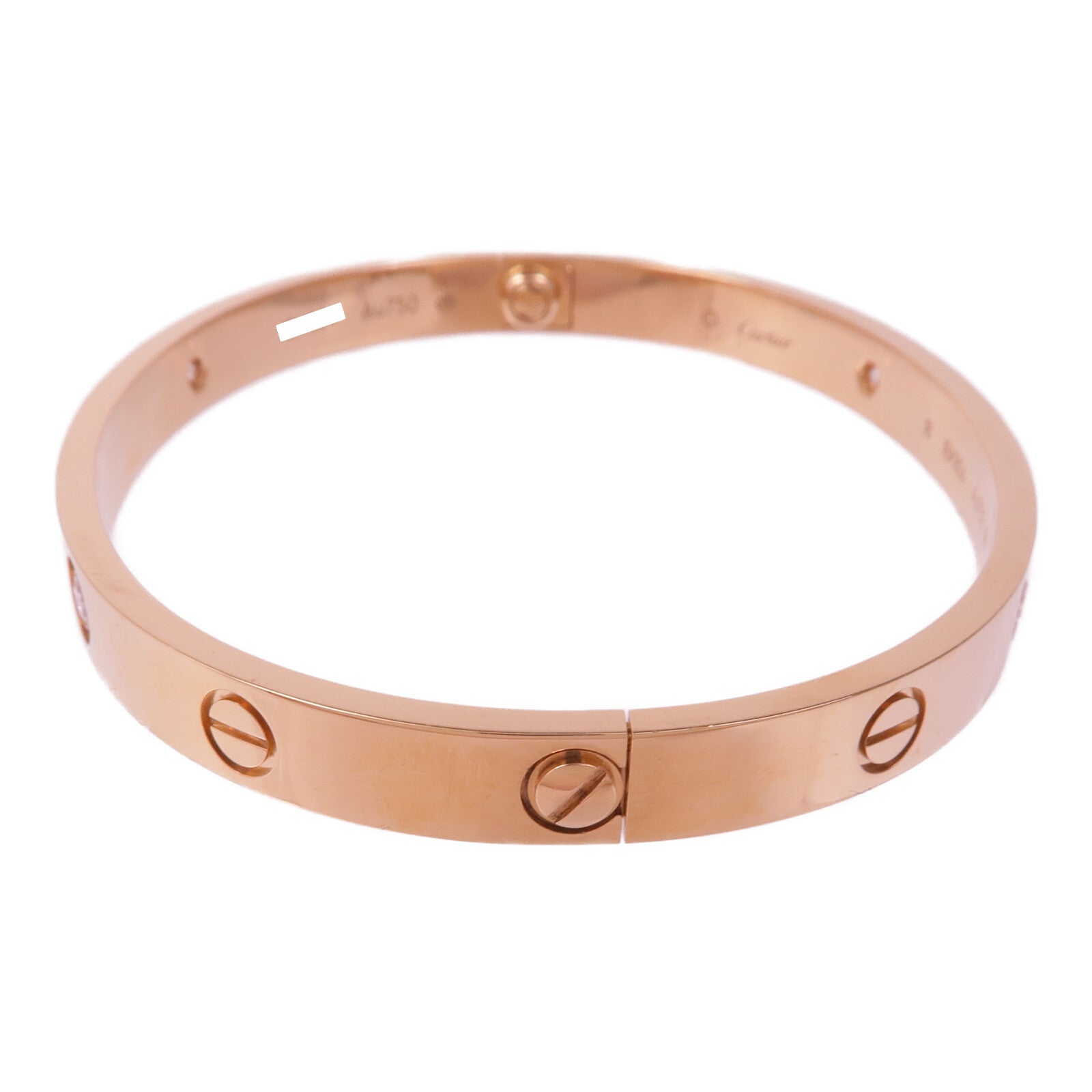 CARTIER 18K玫瑰金Love Bracelet 4 Diamonds鑽石手鐲Cartier#18