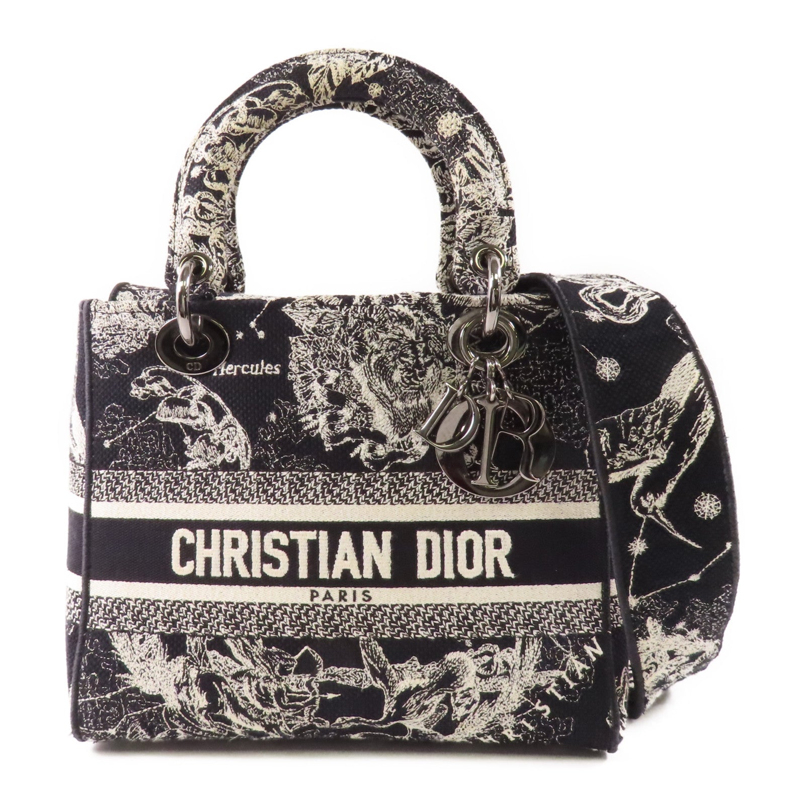 Dior 帆布Lady D-Lite Medium手挽肩背兩用袋