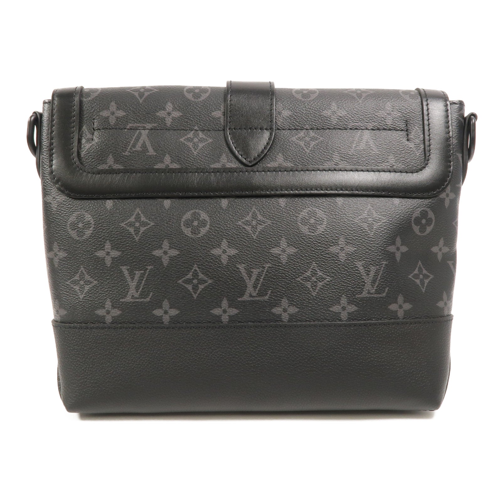 LOUIS VUITTON Monogram Eclipse Saumur Messenger肩背袋