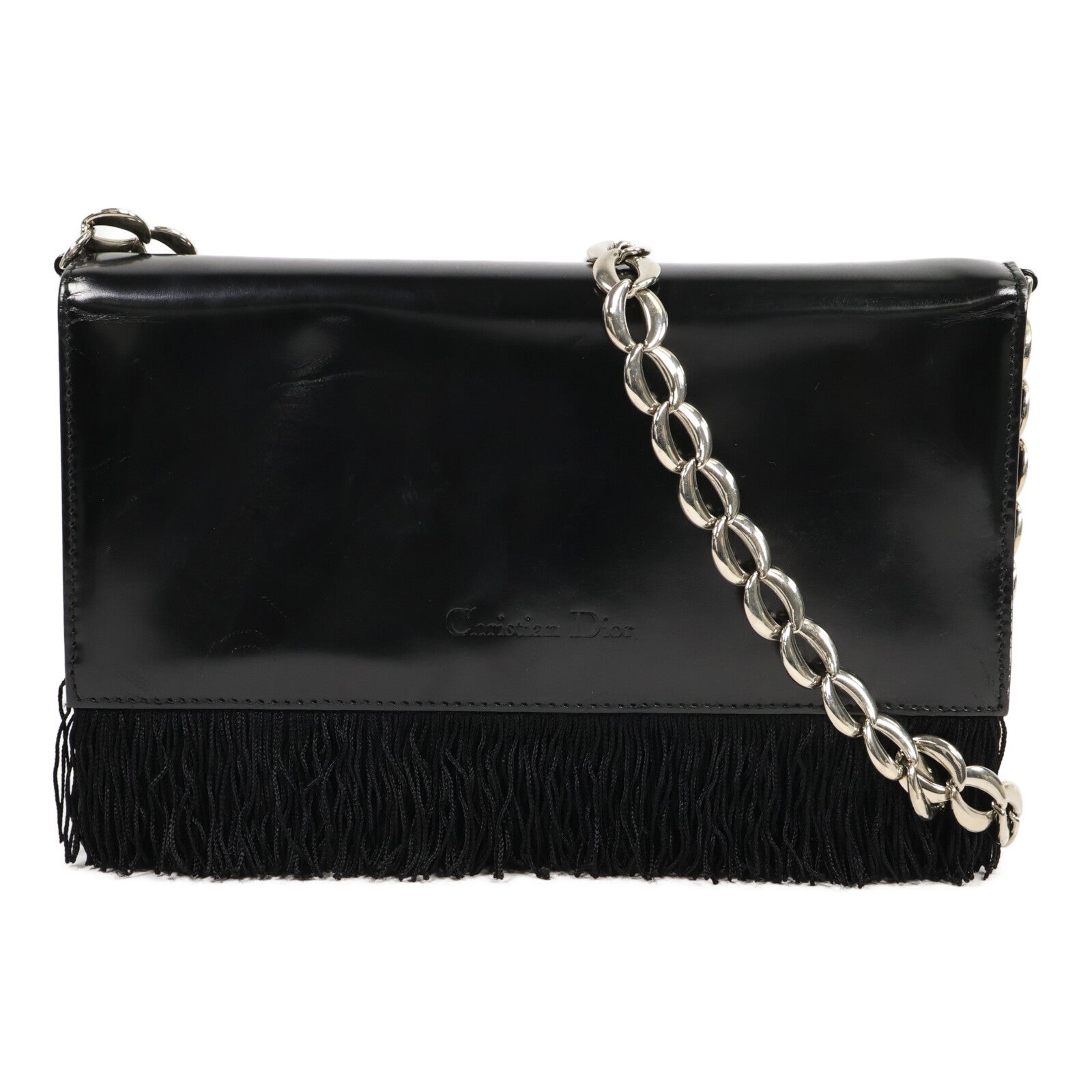 Dior 漆皮皮革Chain Shoulder Bag鏈帶肩背袋