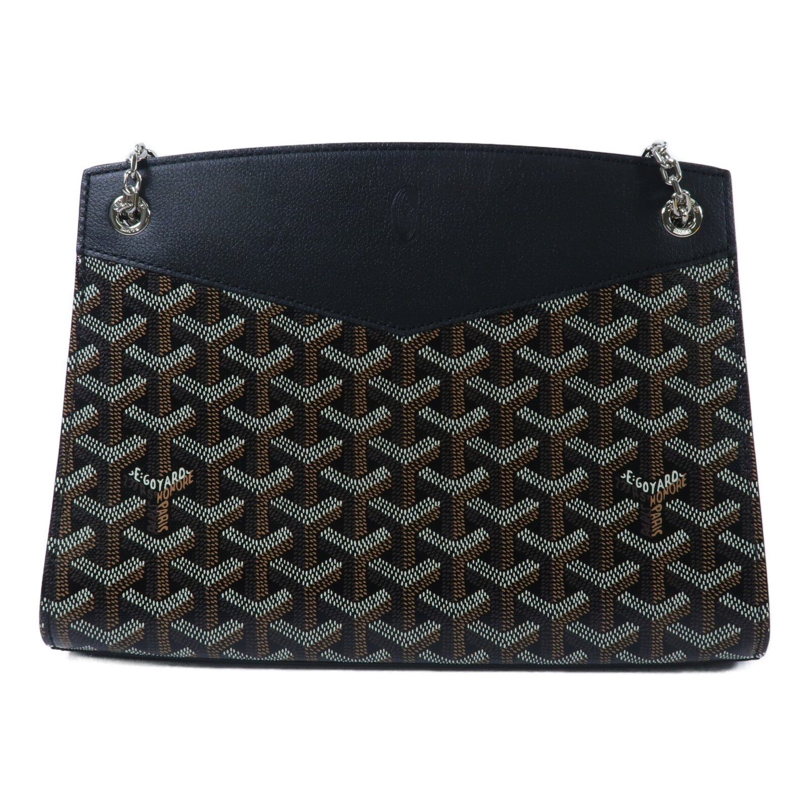 GOYARD 牛皮皮革/塗層帆布Rouette Structure PM鏈帶肩背袋