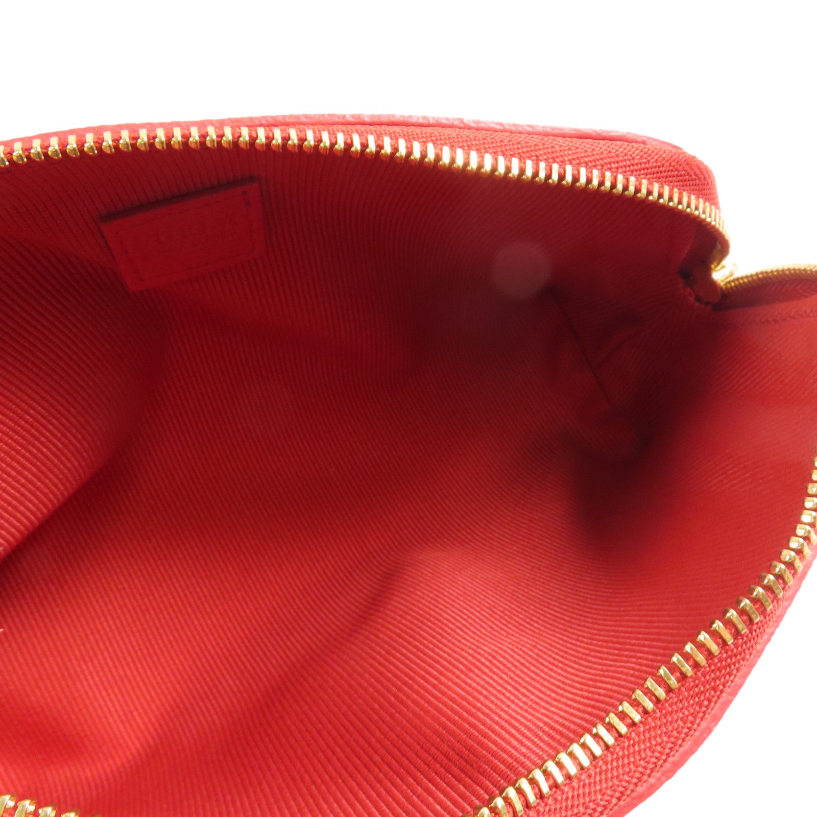 Furla 牛皮皮革Pouch金扣手拿包