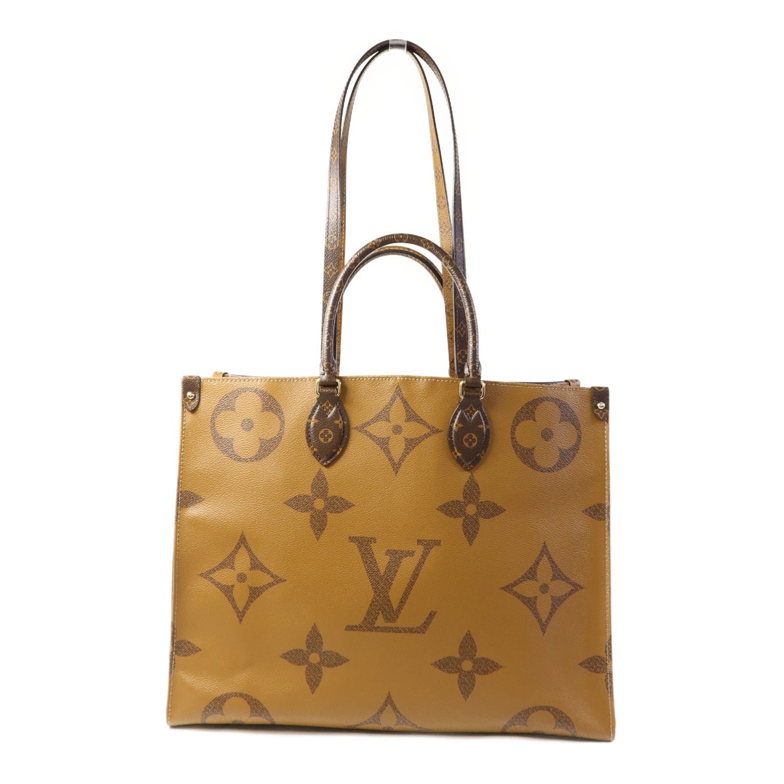 LOUIS VUITTON 【激減優惠】Monogram Giant On The Go GM金扣手挽肩背兩用袋