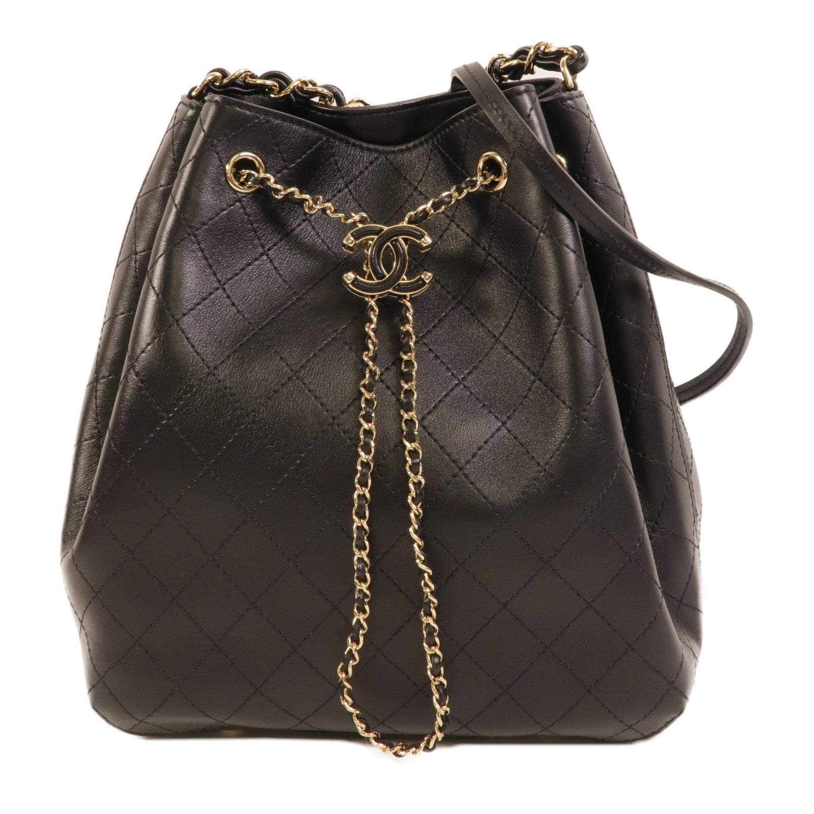CHANEL 牛皮皮革Bucket Bag肩背袋