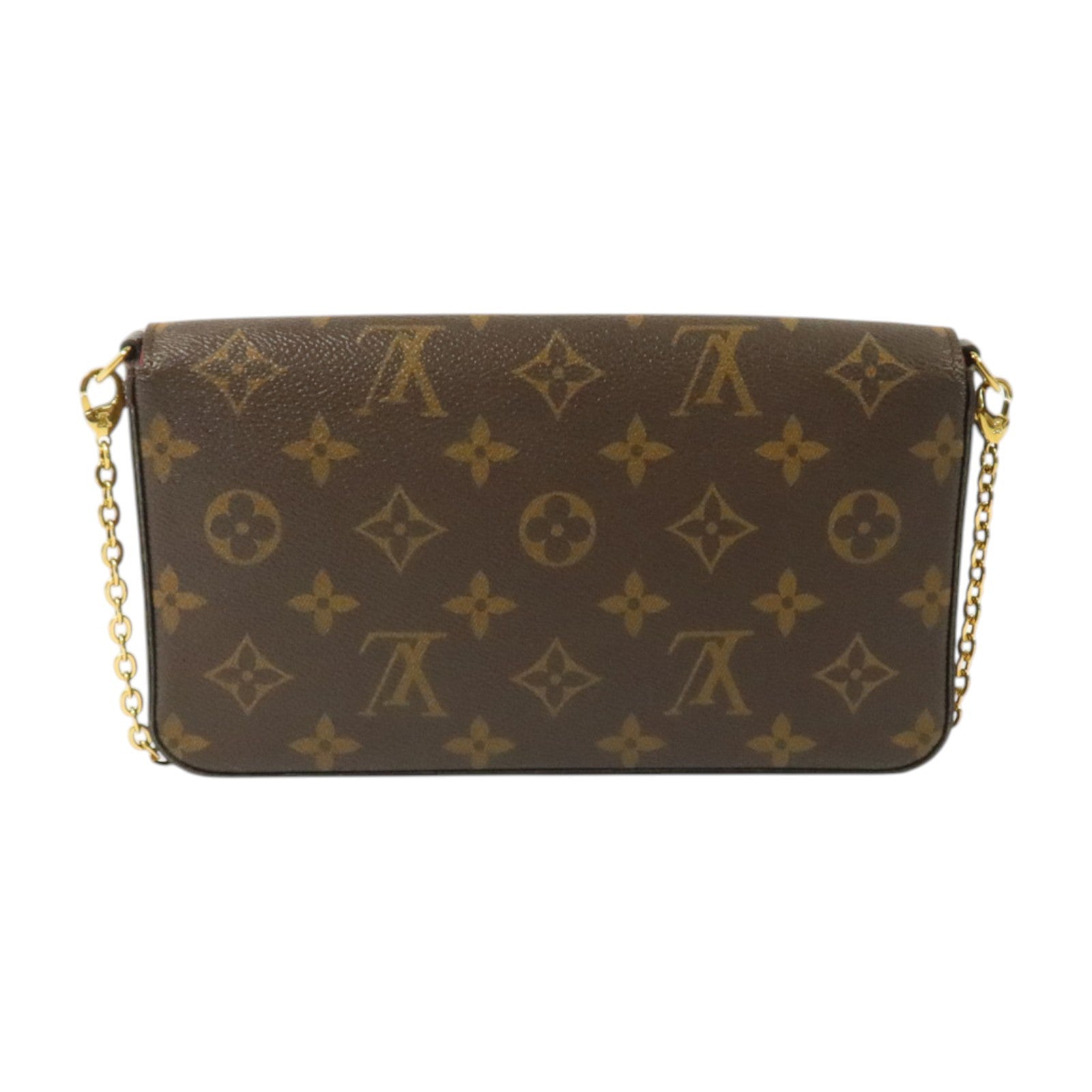LOUIS VUITTON Monogram Pochette Felicie金扣鏈帶肩背袋