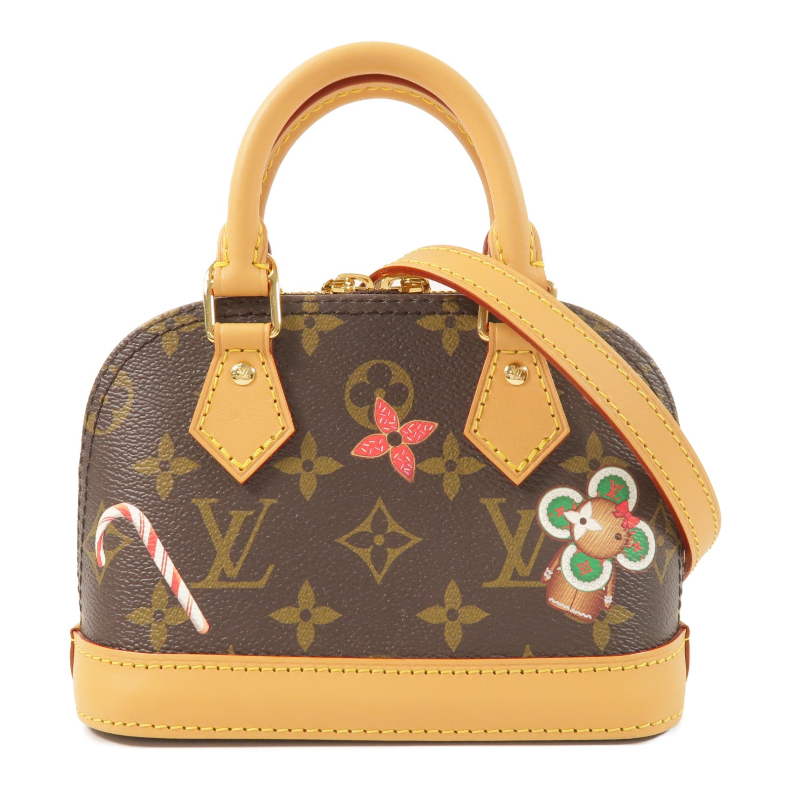 LOUIS VUITTON Monogram Nano Alma Vivienne金扣手挽肩背兩用袋