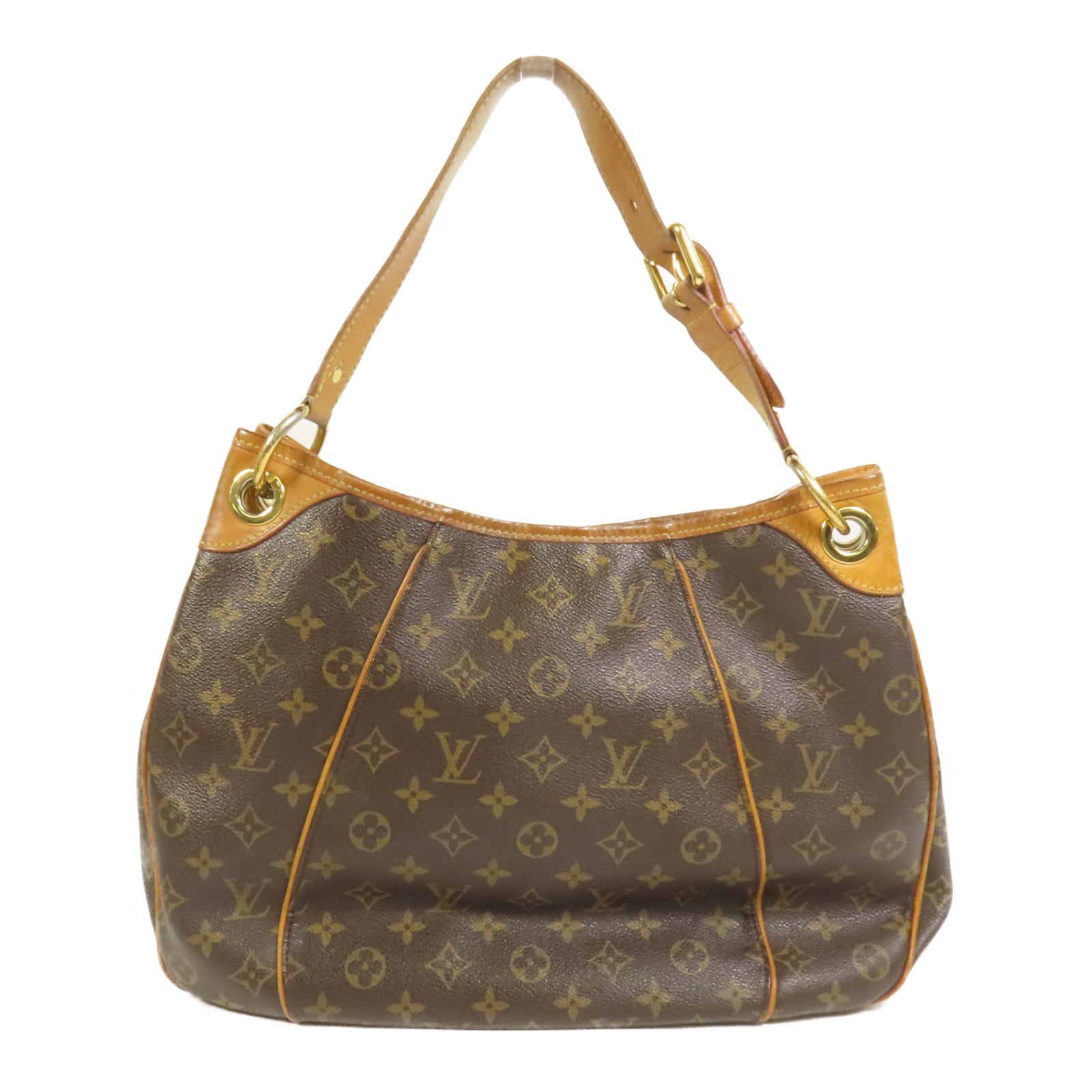LOUIS VUITTON Monogram Galliera PM金扣肩背袋棕色