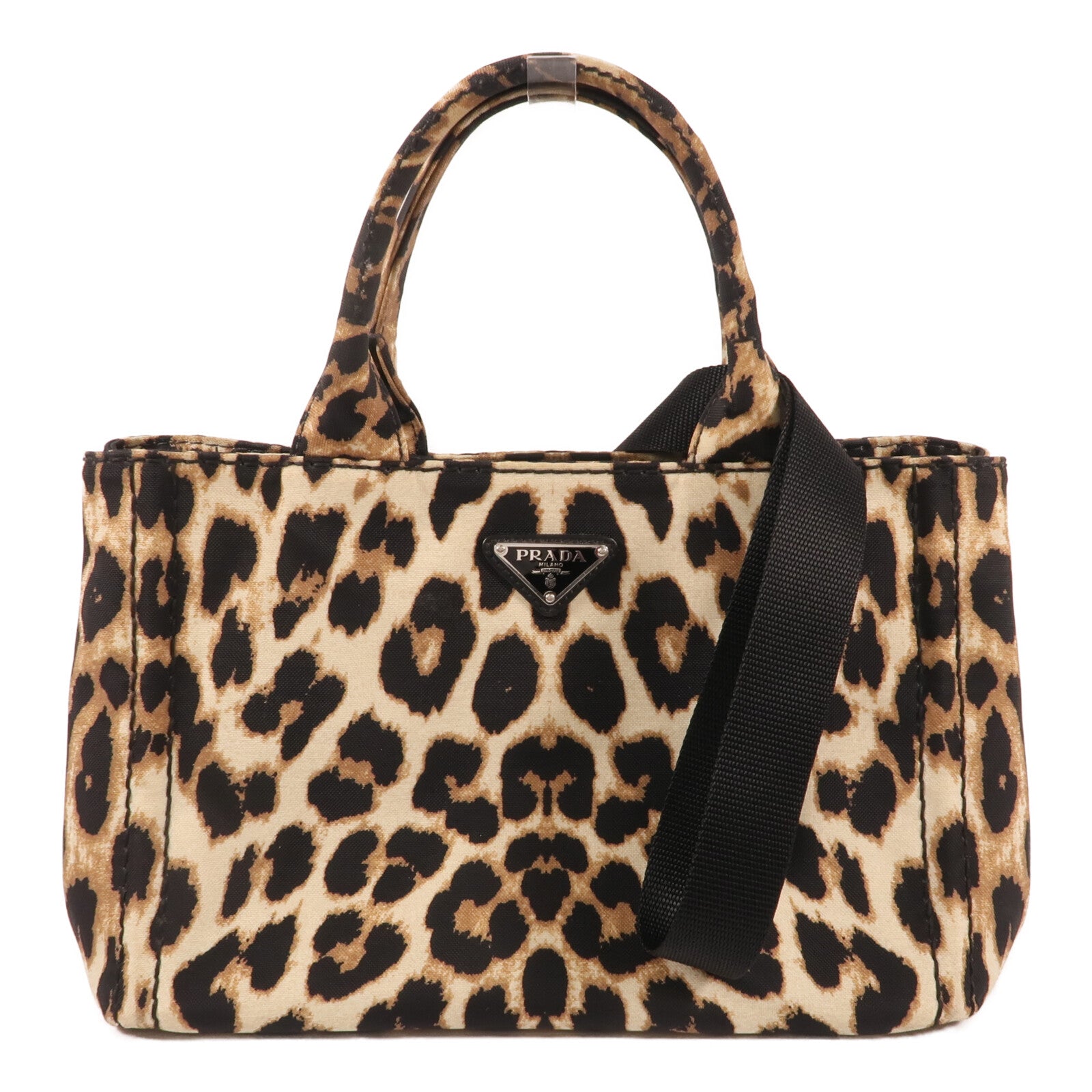 PRADA 帆布2 Way Shoulder銀扣手挽肩背兩用袋