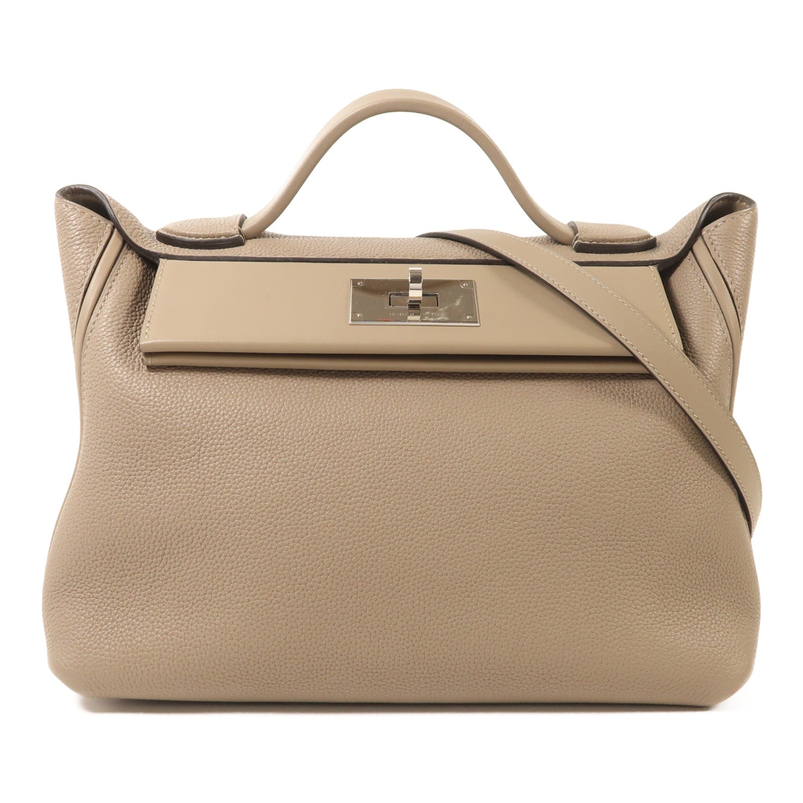 HERMES 24/24 29cm手挽肩背兩用袋Gris Asphalte