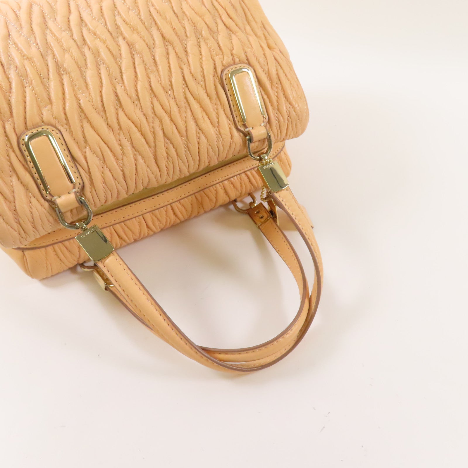 COACH 牛皮皮革2 Way Shoulder Bag金扣手挽肩背兩用袋