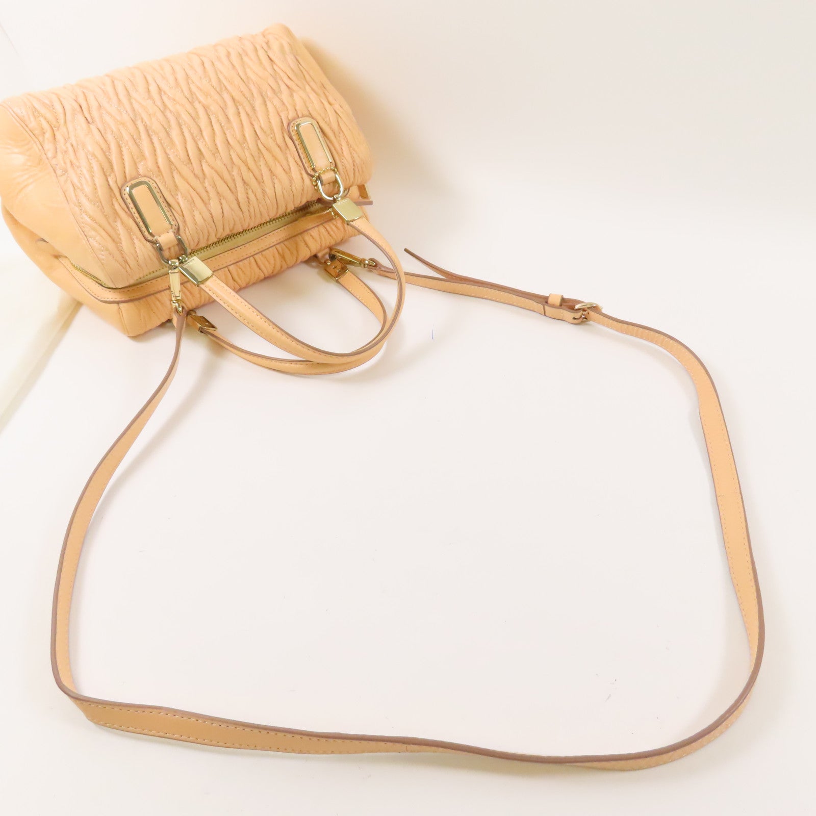 COACH 牛皮皮革2 Way Shoulder Bag金扣手挽肩背兩用袋