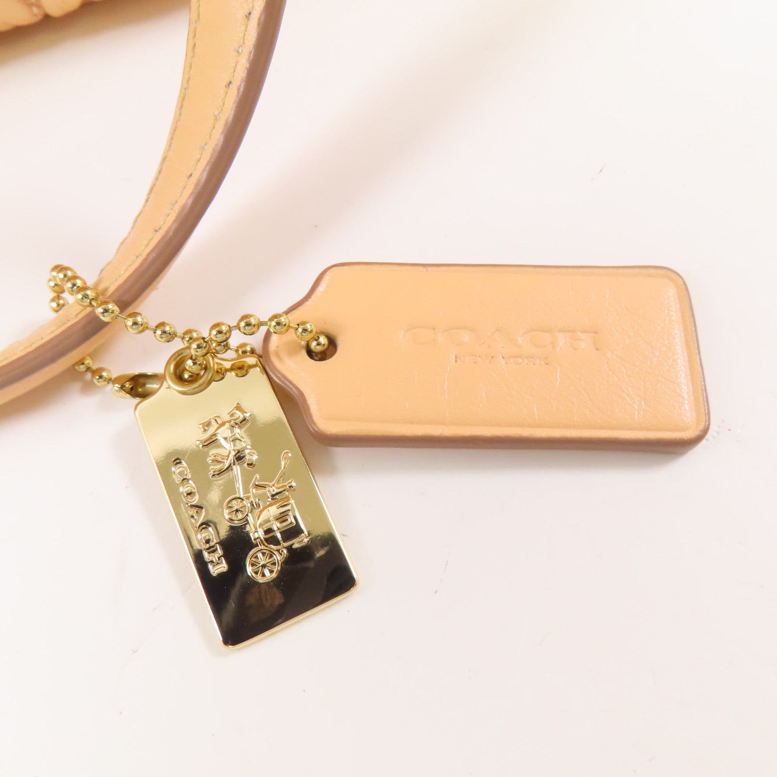 COACH 牛皮皮革2 Way Shoulder Bag金扣手挽肩背兩用袋