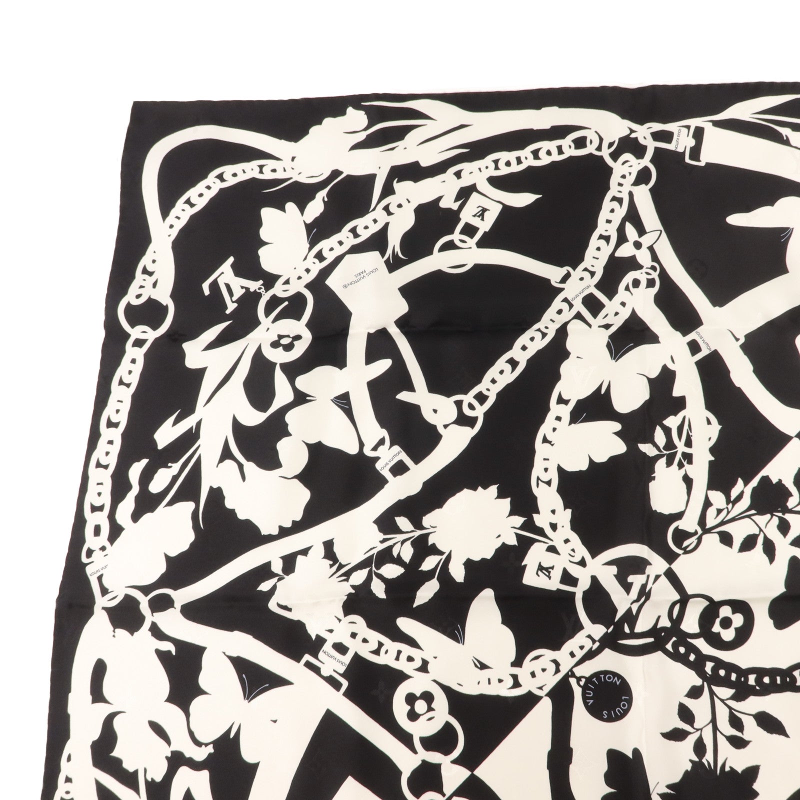 LOUIS VUITTON 絲質Bloom Square 90絲巾