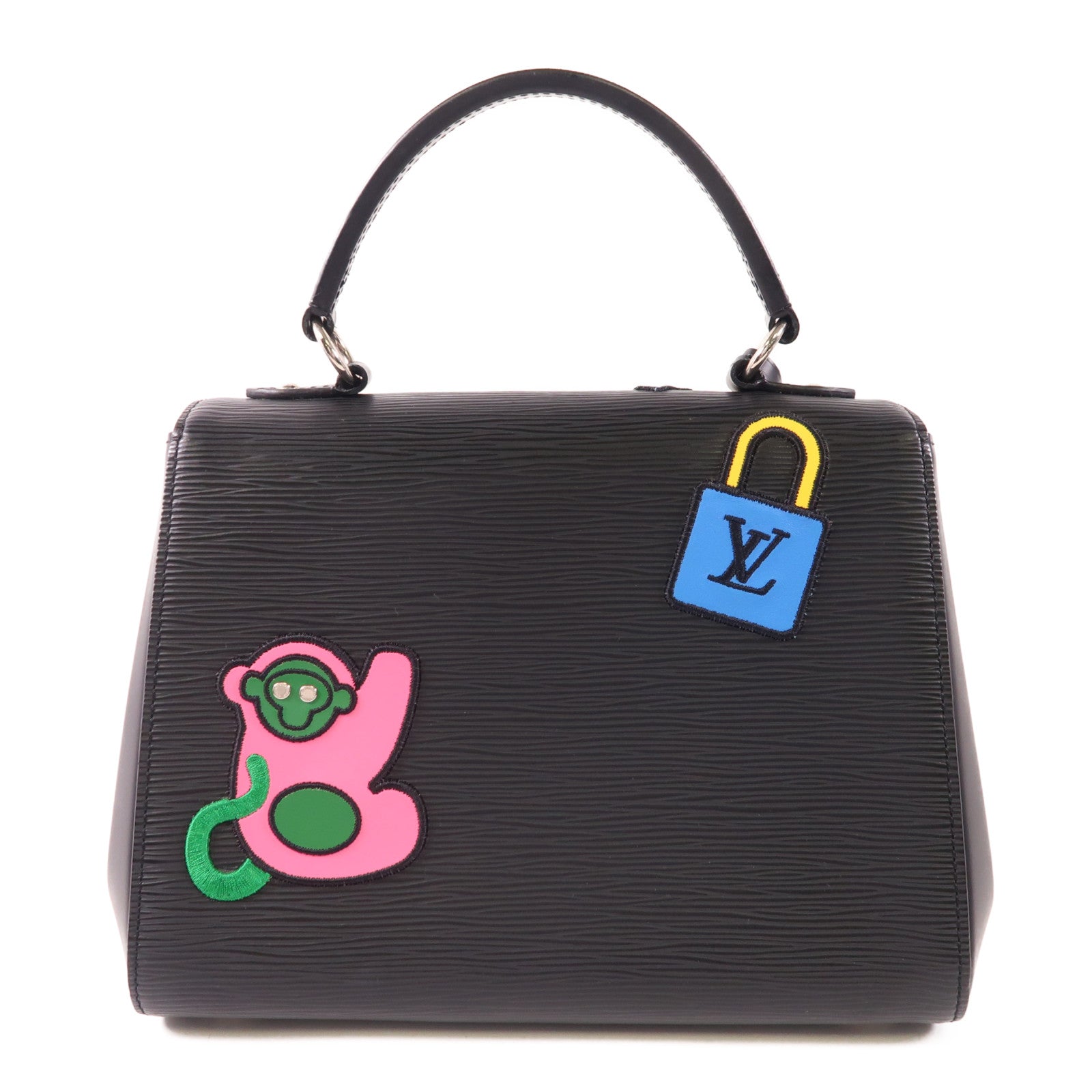 LOUIS VUITTON Epi Cluny BB銀扣手挽肩背兩用袋