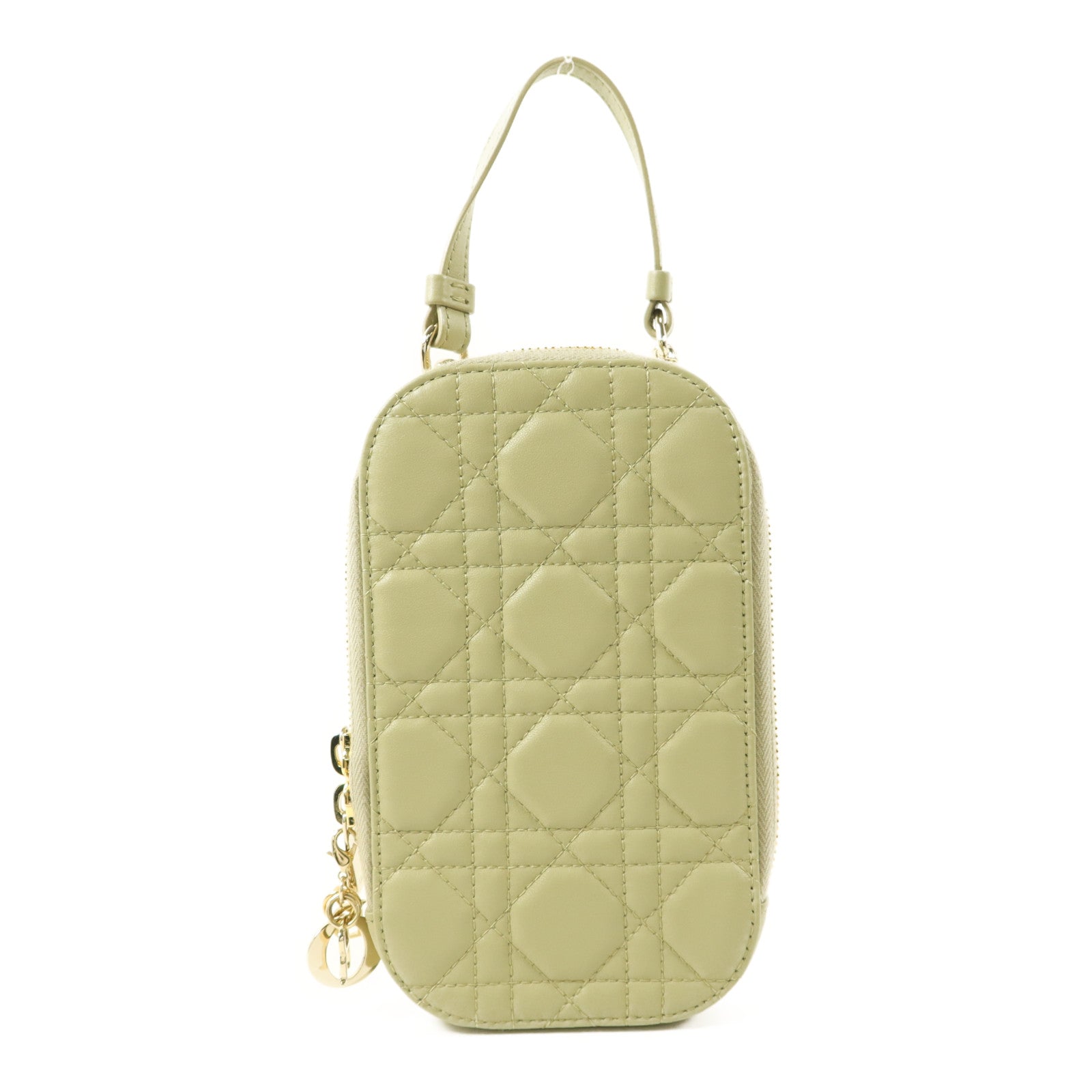 Dior 羊皮皮革Lady Dior Call'in Dior Phone Holder金扣手機手挽袋