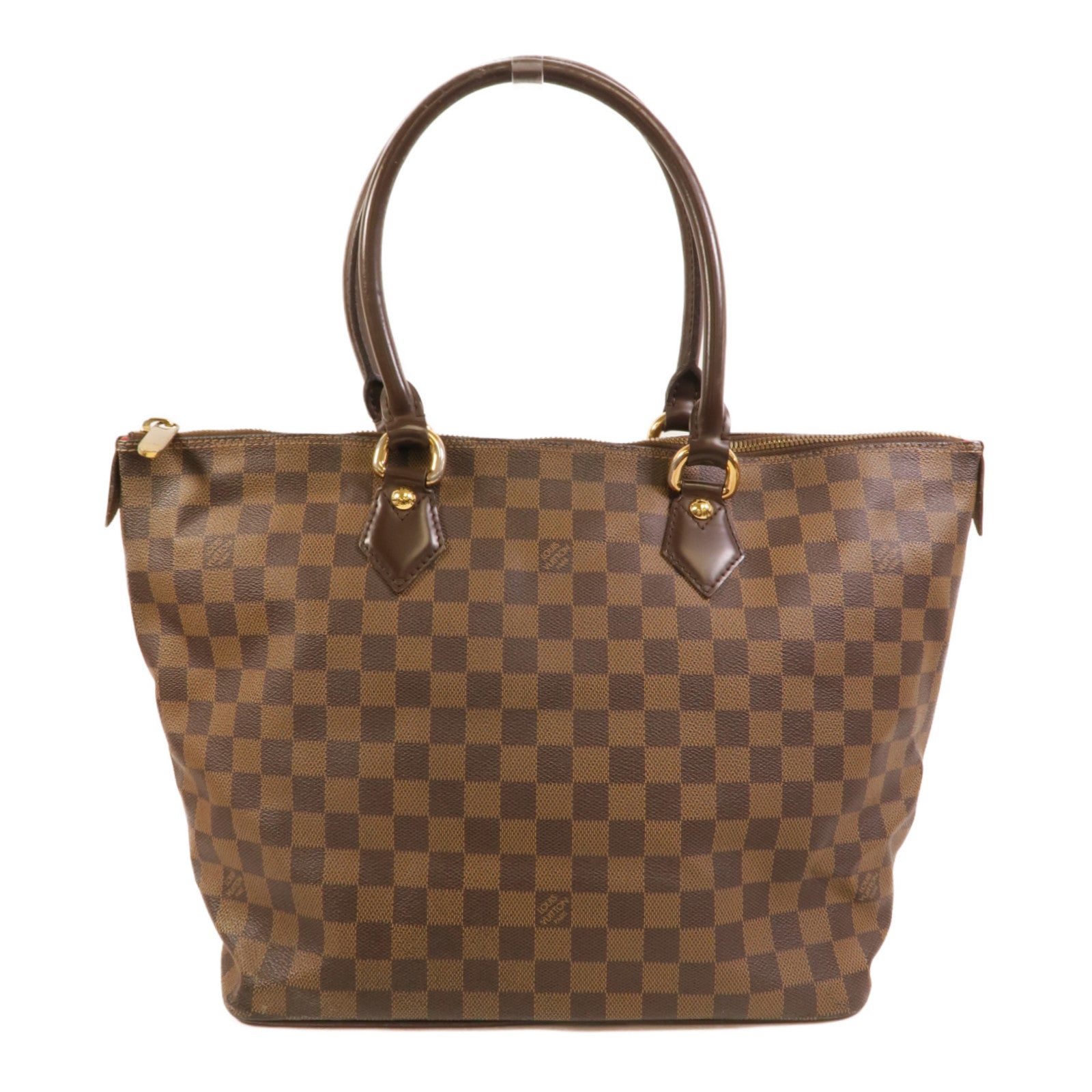 LOUIS VUITTON Damier Saleya MM金扣肩背袋