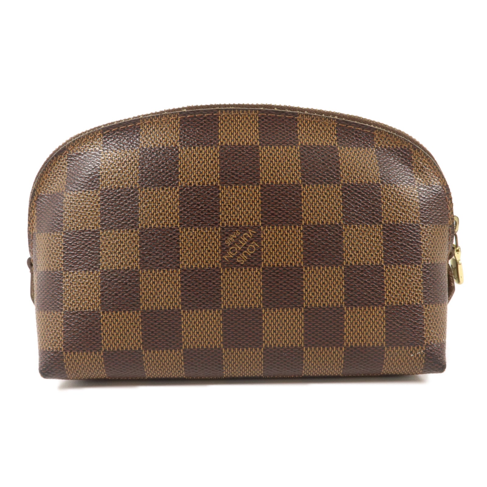 LOUIS VUITTON Damier Make Up Bag PM金扣化妝袋