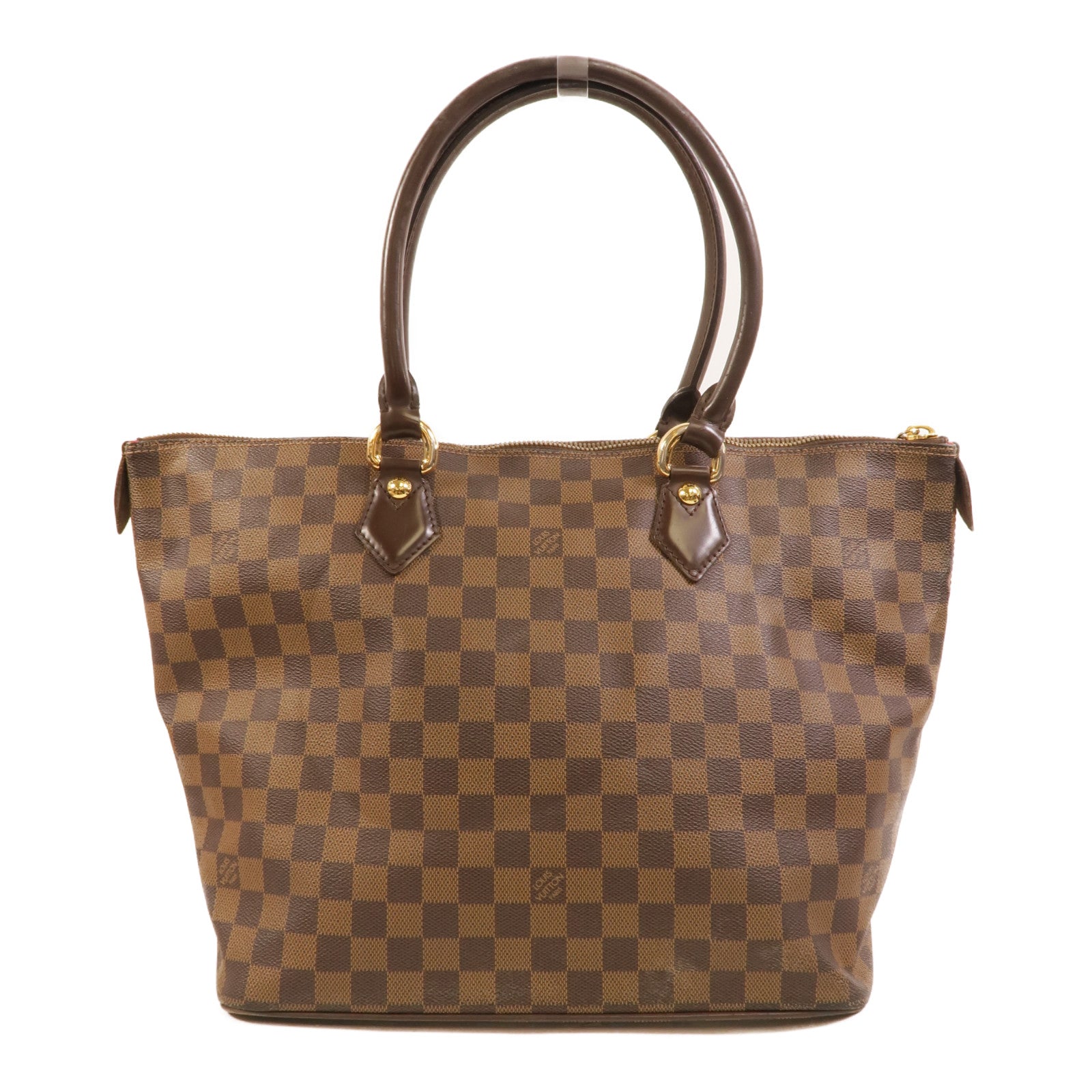 LOUIS VUITTON Damier Saleya MM金扣肩背袋